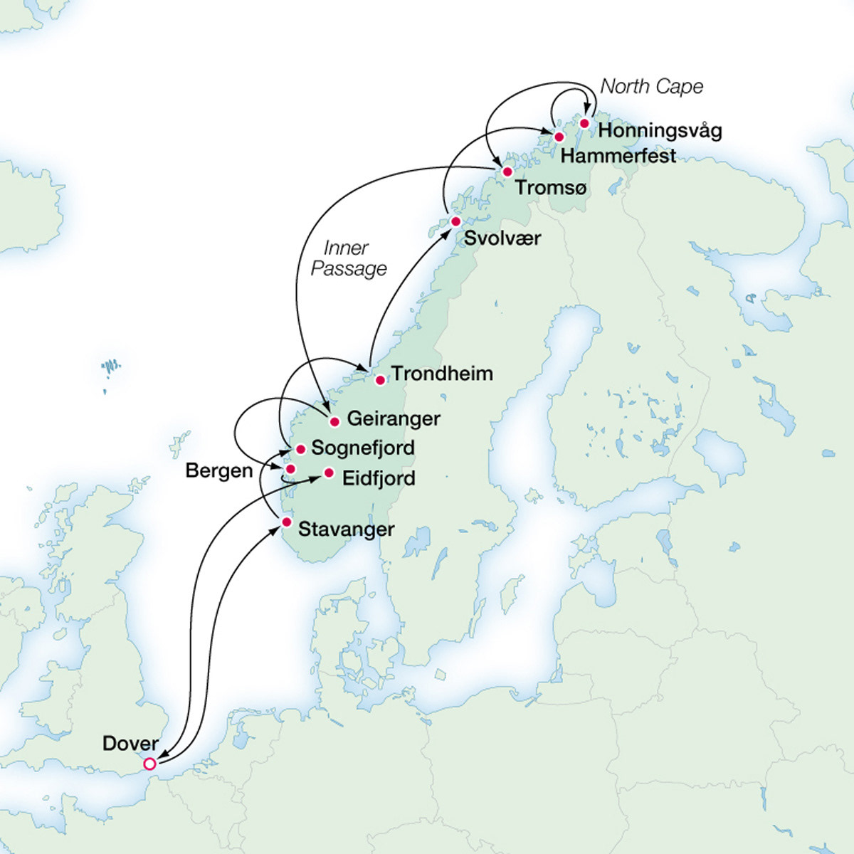 Cruise brochure map