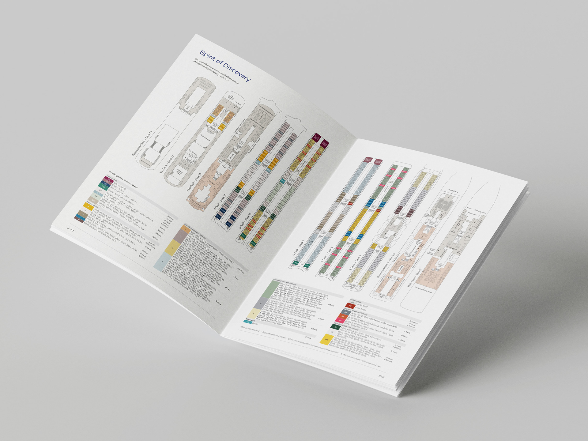 Bespoke deck plans created for Saga cruise ships