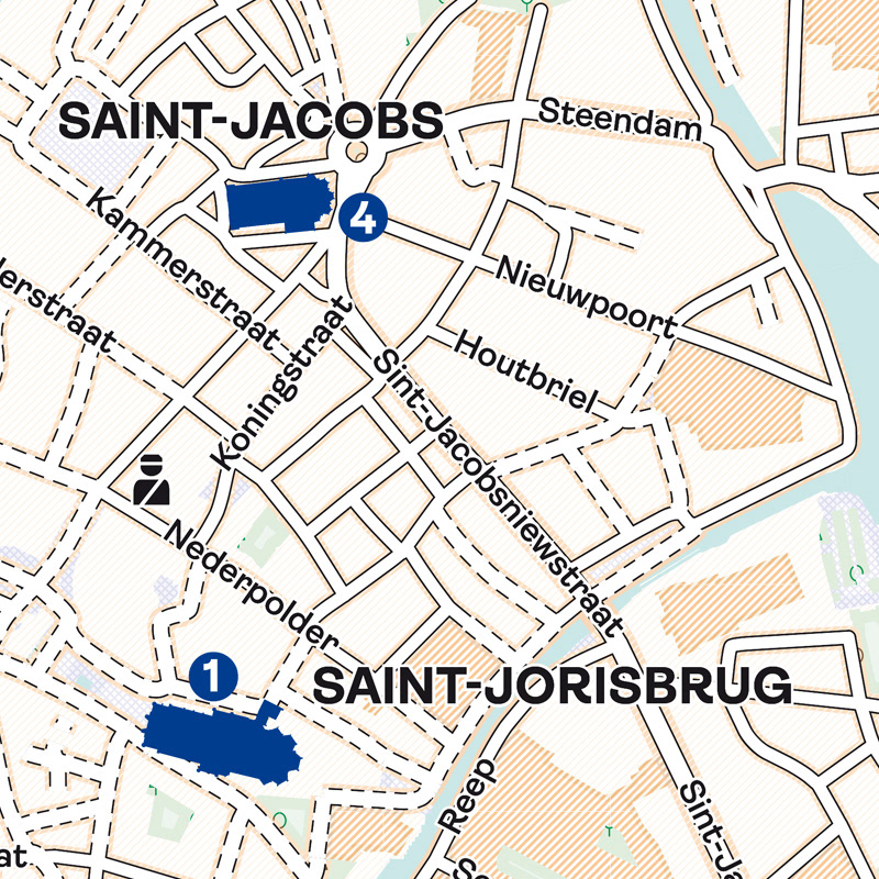Close up port map detail, showing how the layers combine to create it's style
