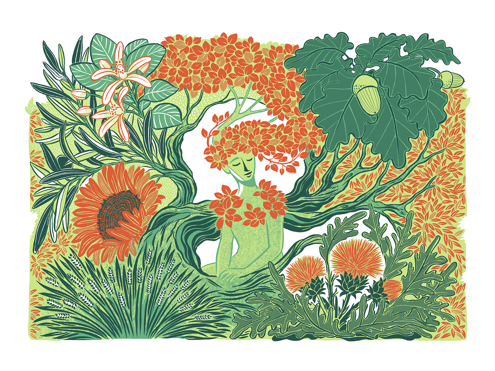 4 color version for screen-printed art print