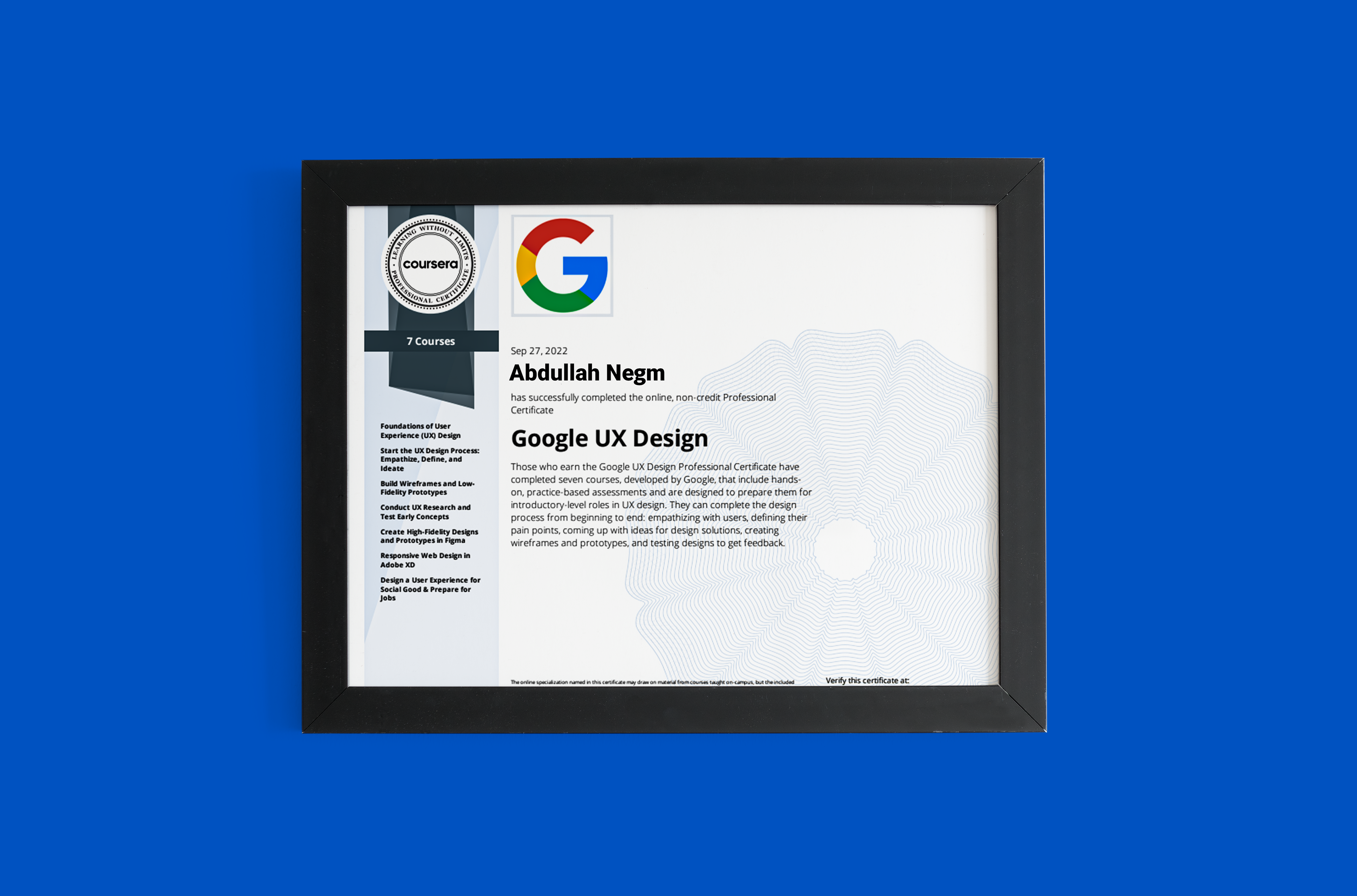 Google UX/UI Certificate