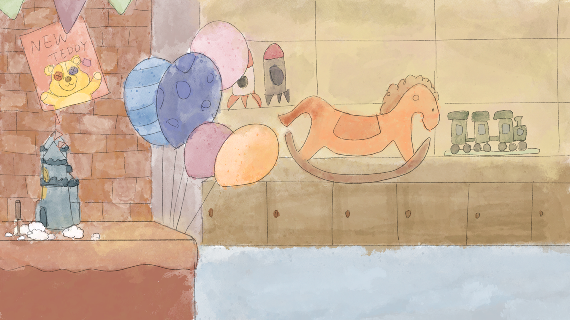 Background Design: Store Interior Left Side