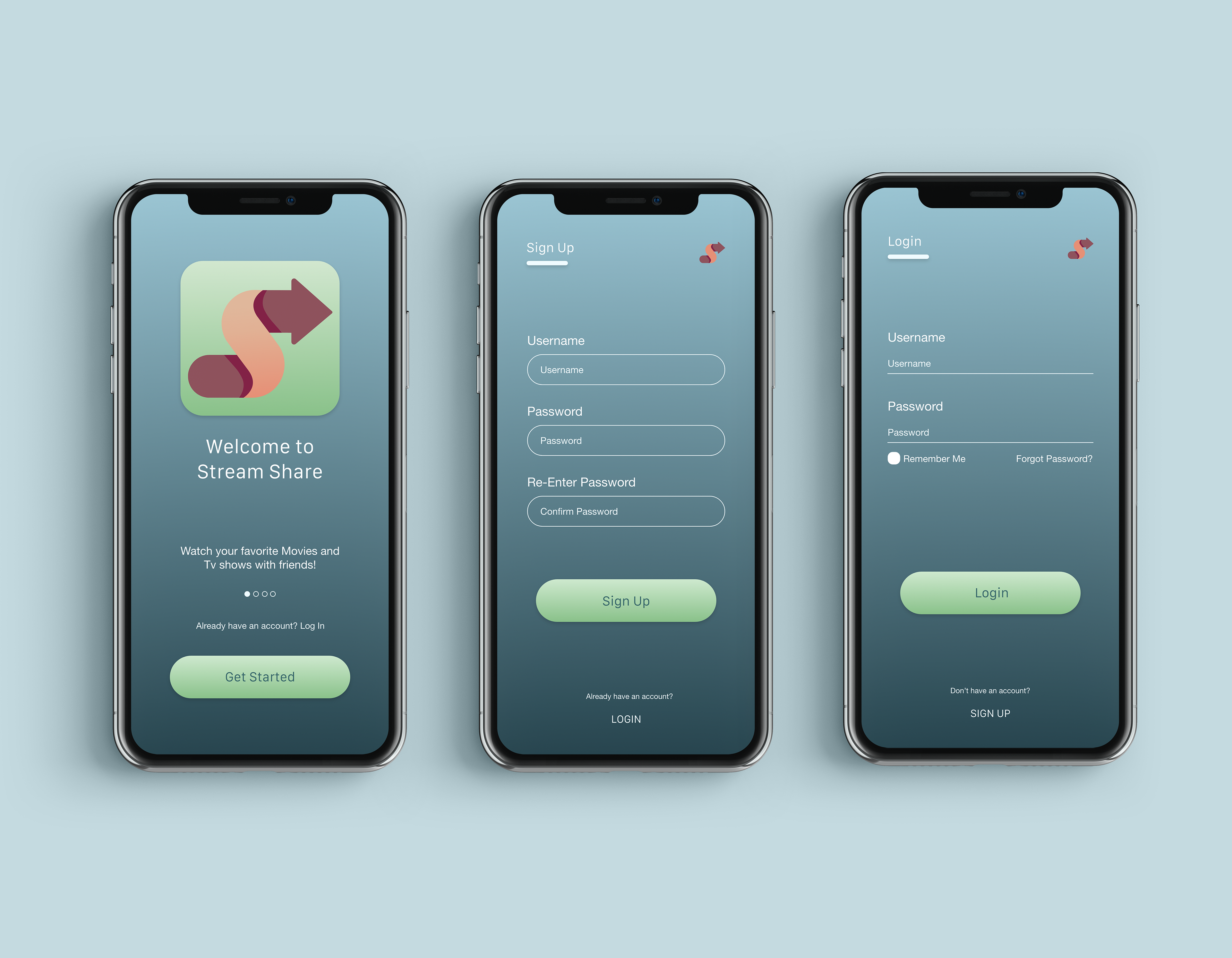 Get Started / Sign Up / Login