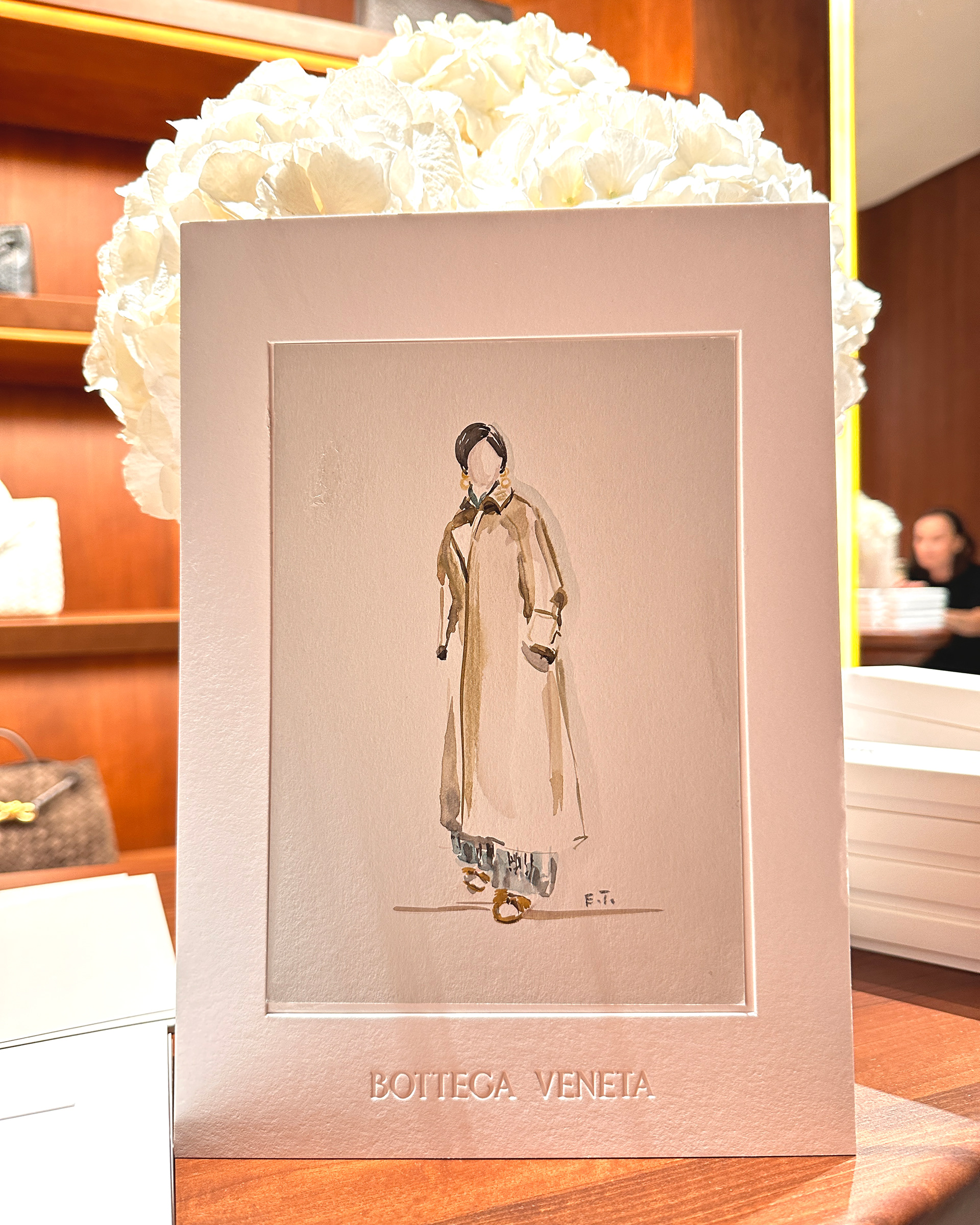 Bottega Veneta live illustration 