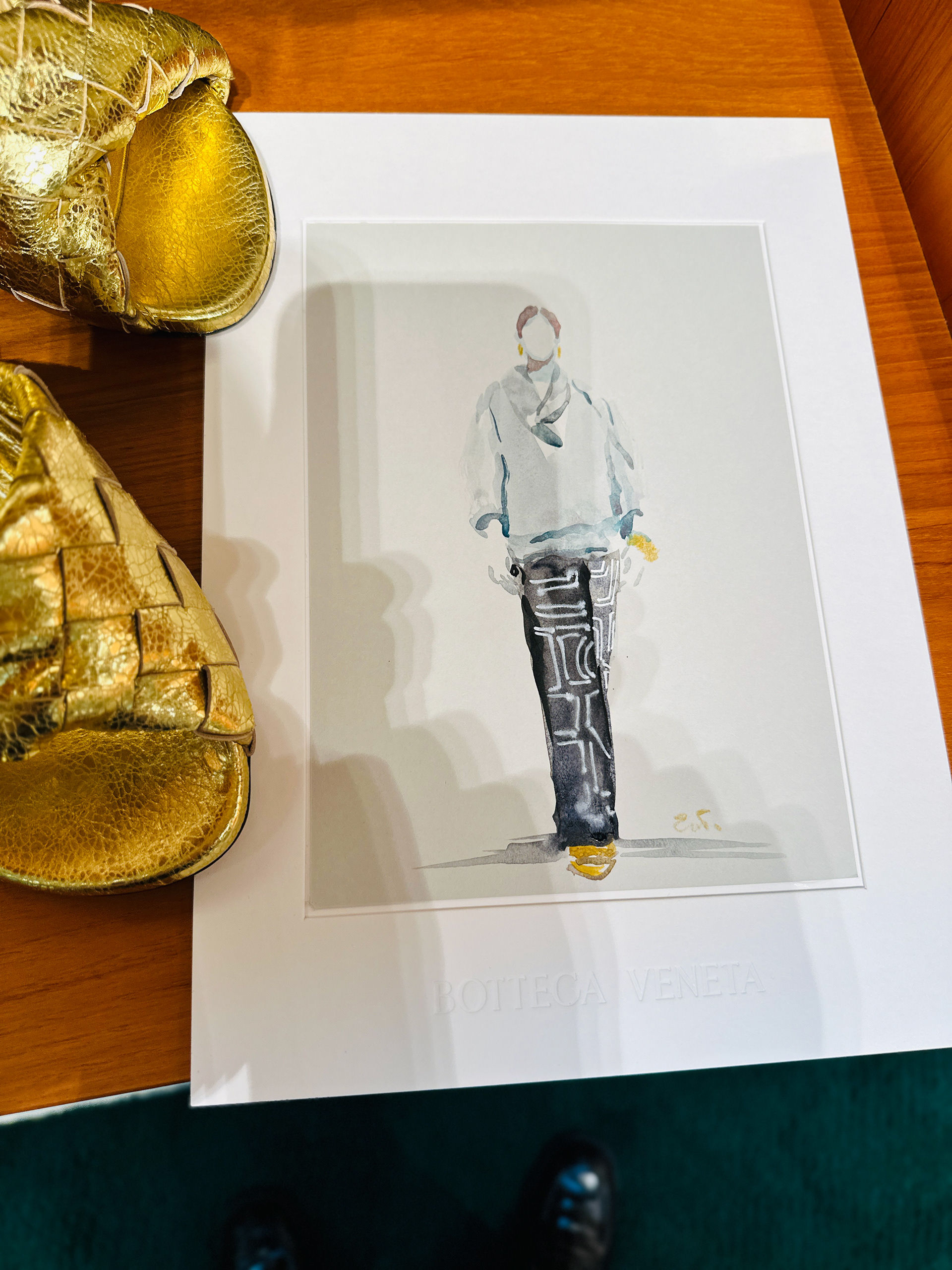Bottega Veneta live illustration 