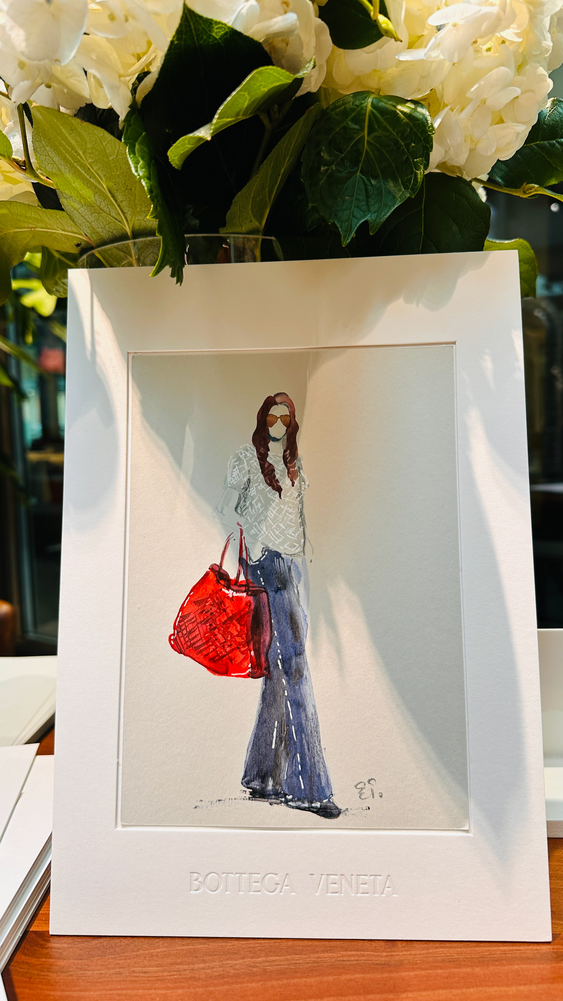 Bottega Veneta live illustration 