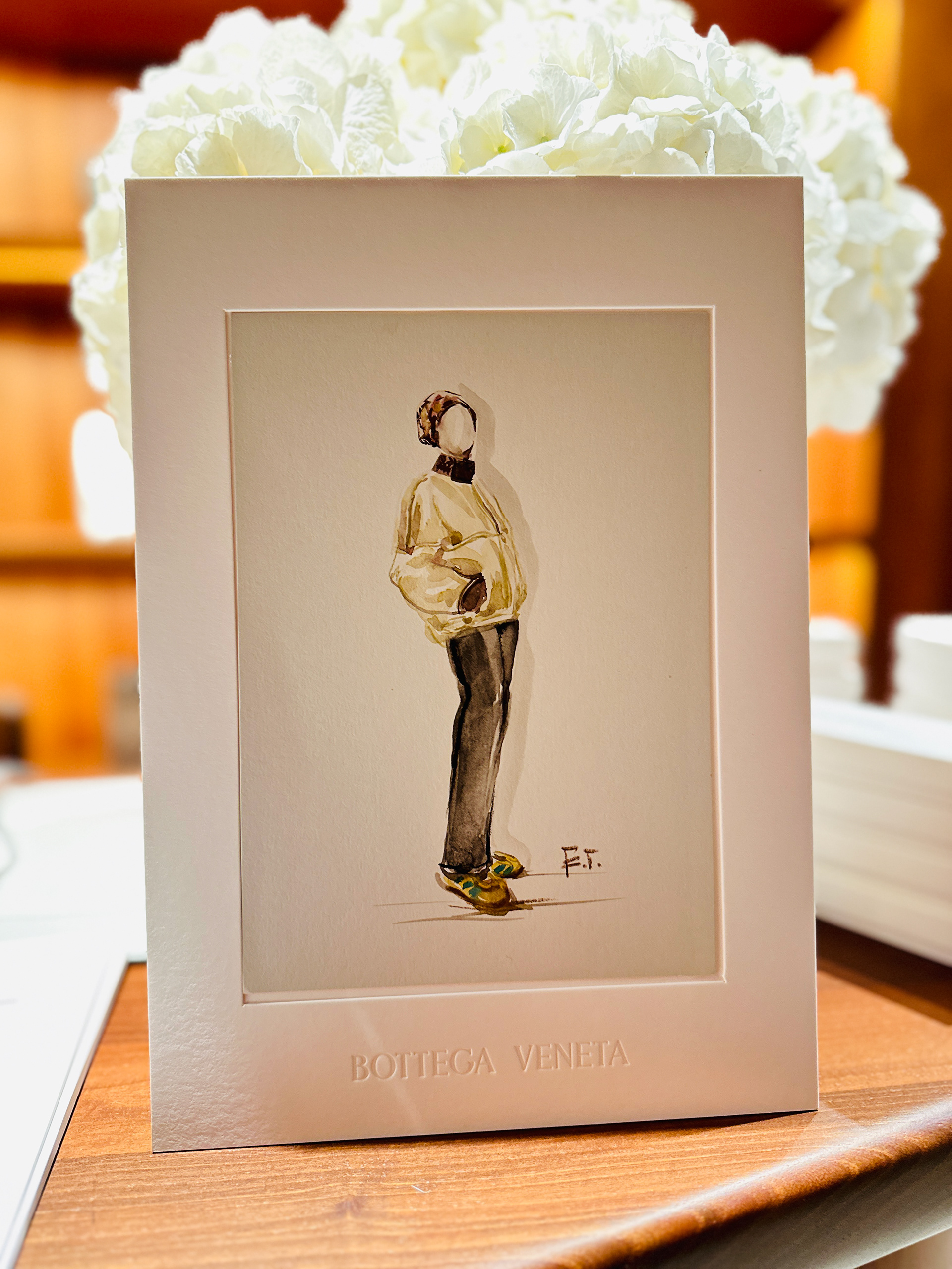 Bottega Veneta live illustration 