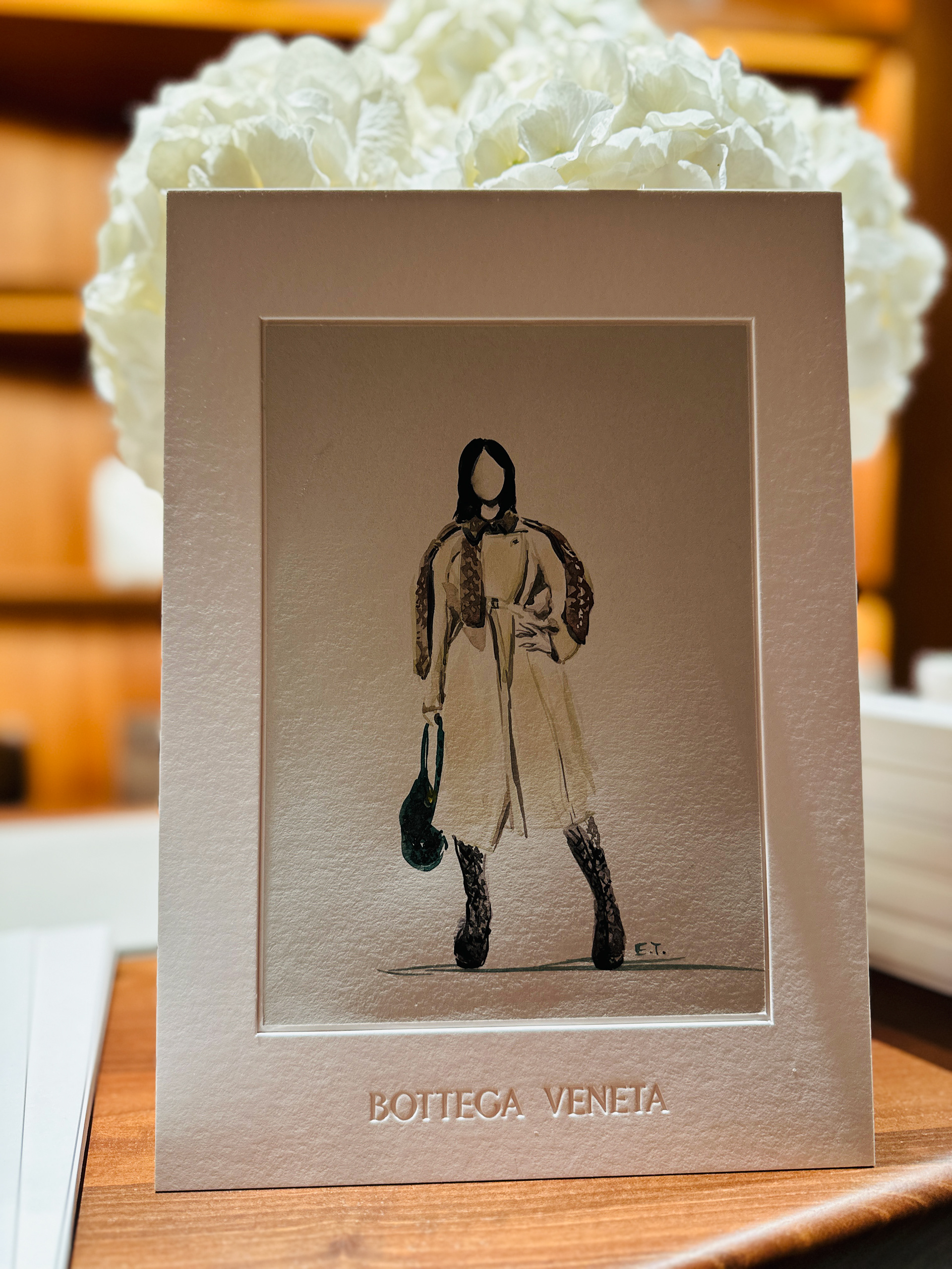 Bottega Veneta live illustration 