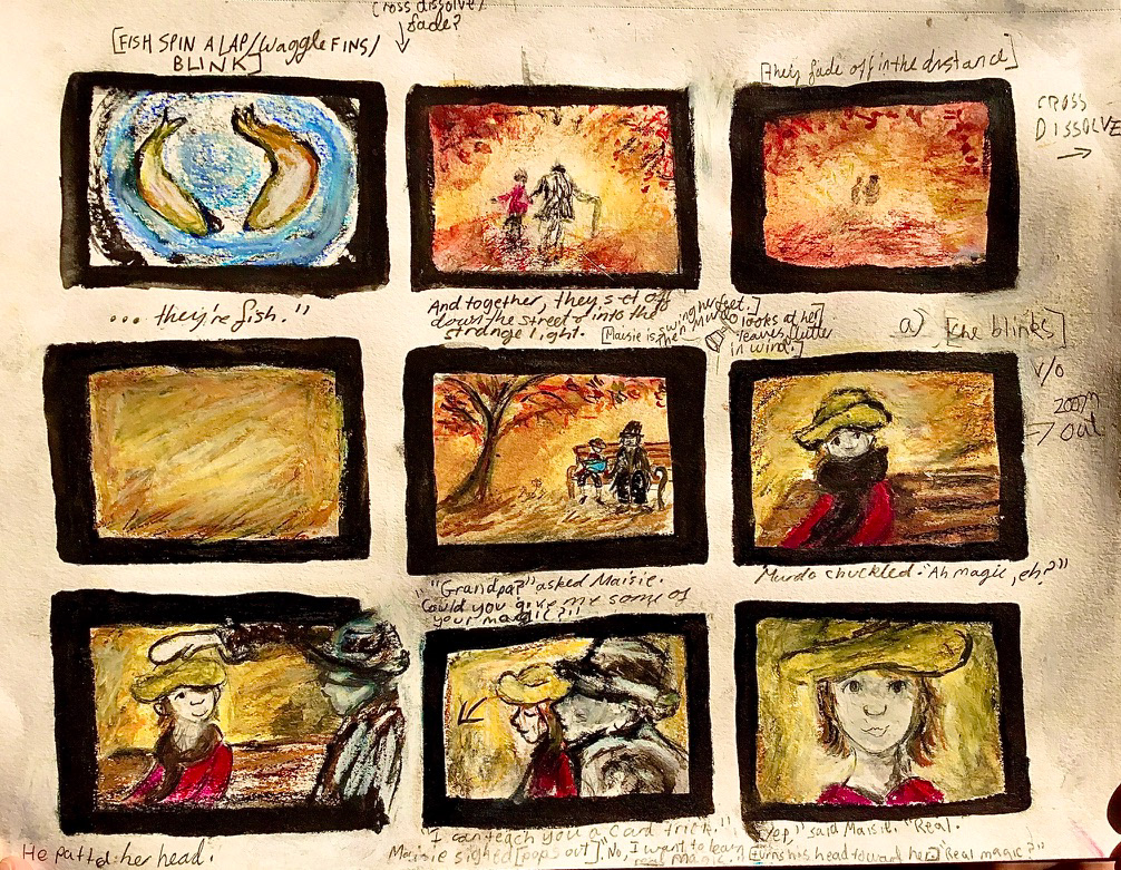 This is a storyboard for an animated Short Film I created in 2020. It's about a magician and his grandDaughter.