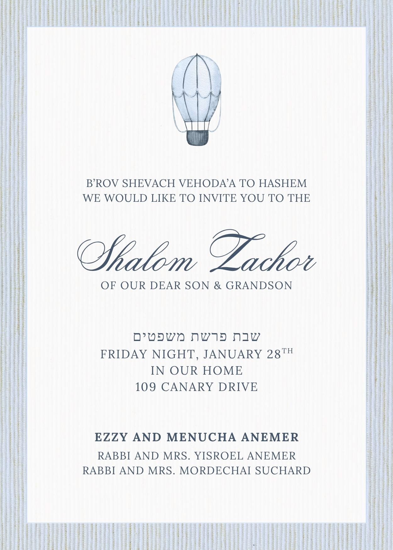 Shalom Zachor #2