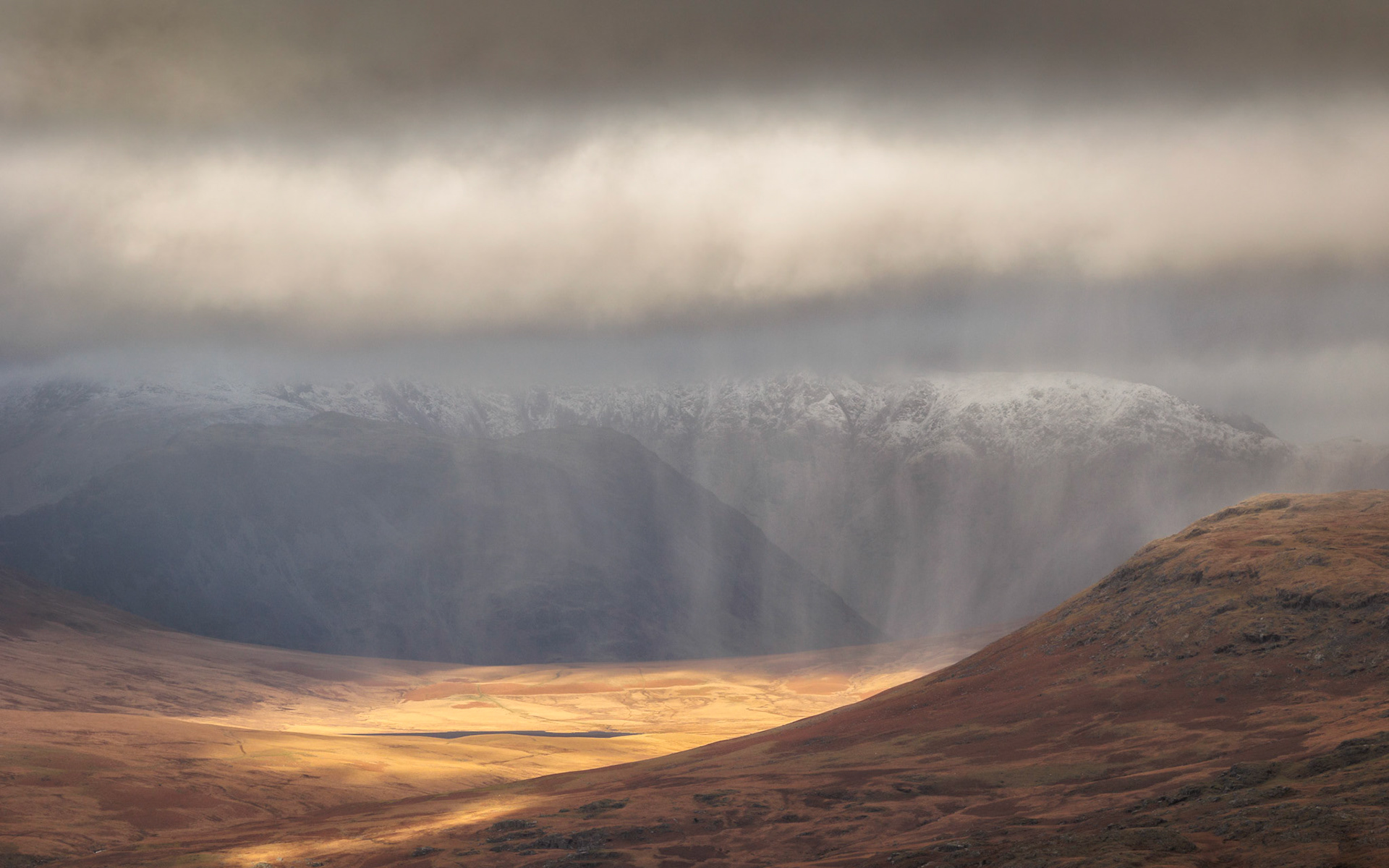 Showers over Burnmoor Tarn