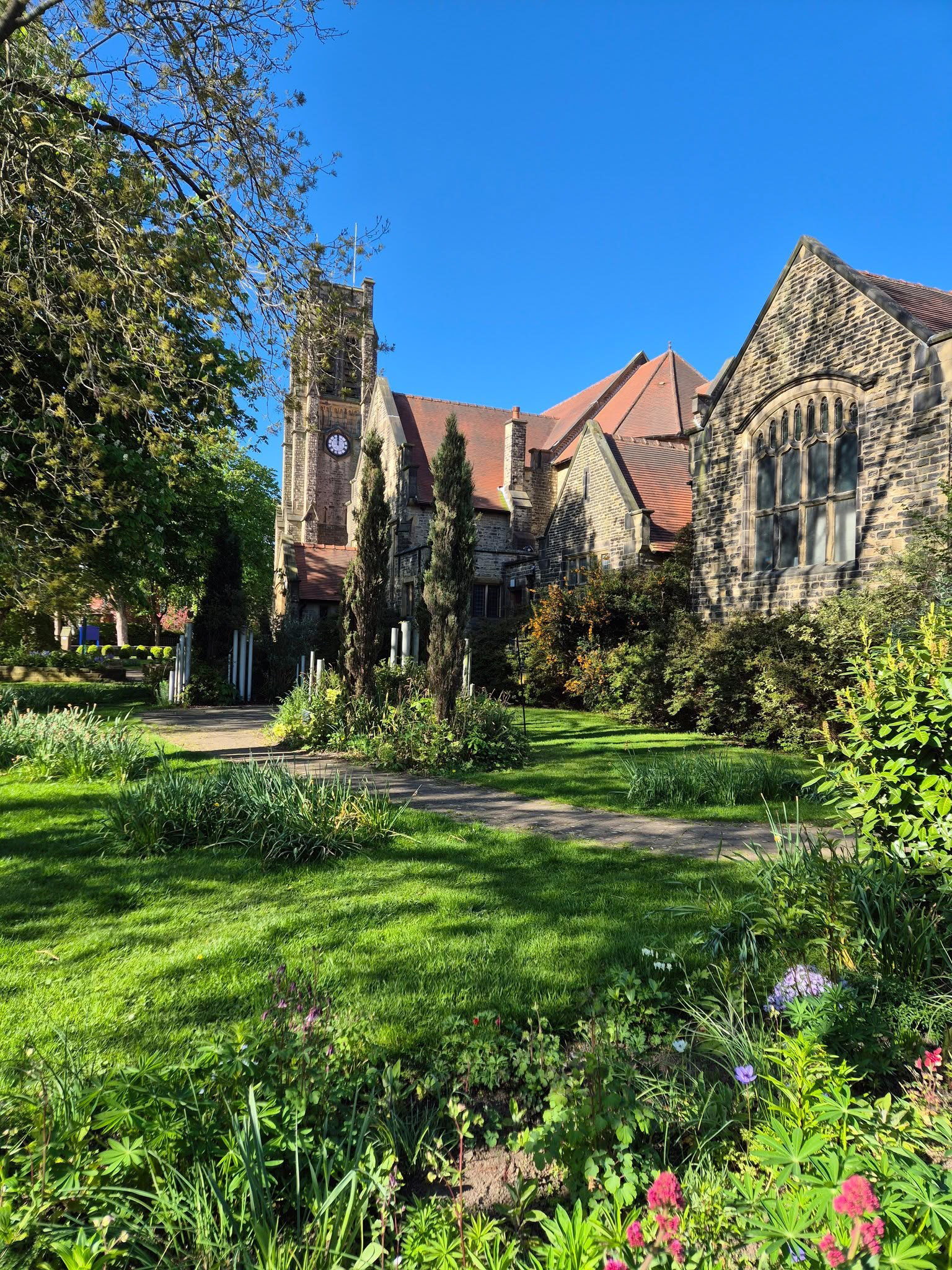 The gardens around the church
