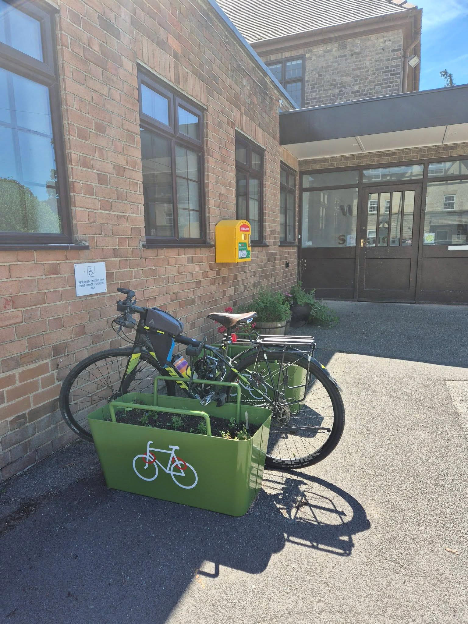 Secure bike racks on site