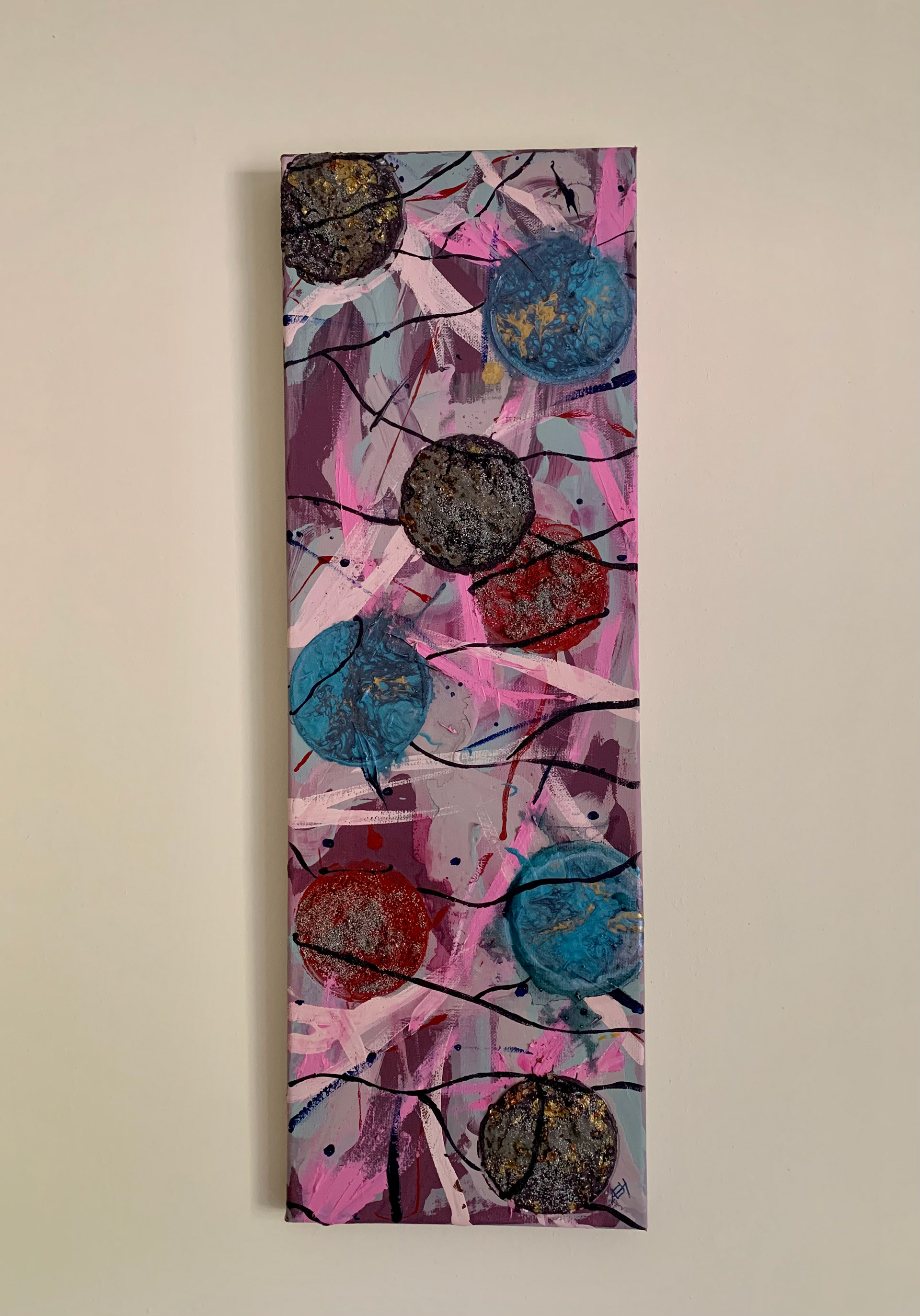 Acrylic and Mixed Media on Canvas 61x20x2cm 14/08/2021