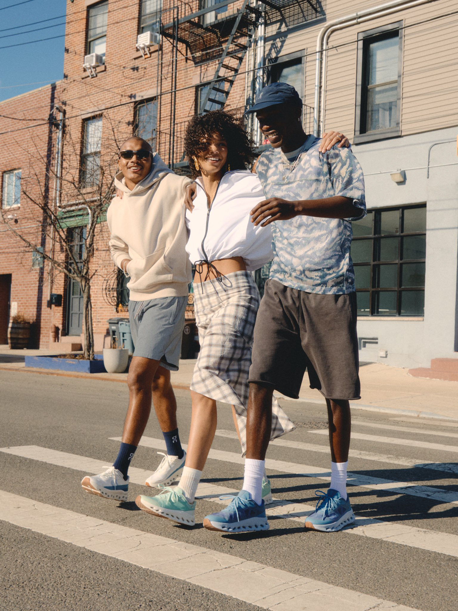 On sportswear streetwear group lifestyle editorial — commercial photography by Mason Maengkom, NYC