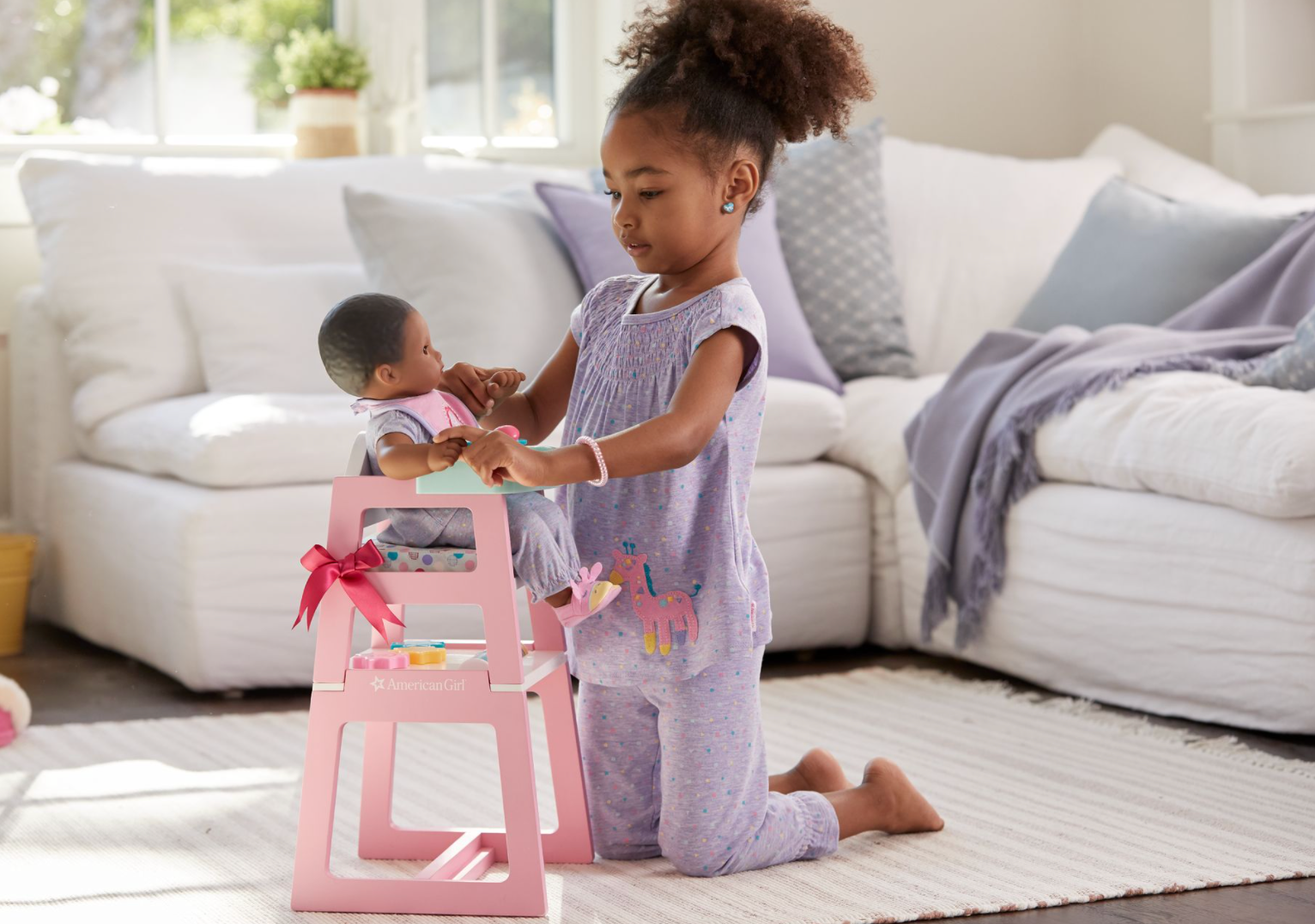 American girl convertible high online chair & play table