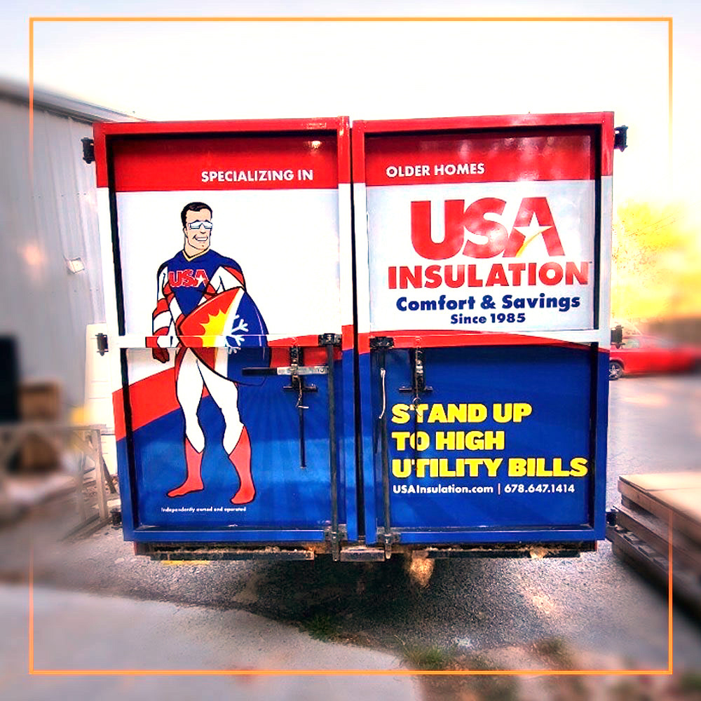 Full wrap on a dump trailer in Atlanta, GA.