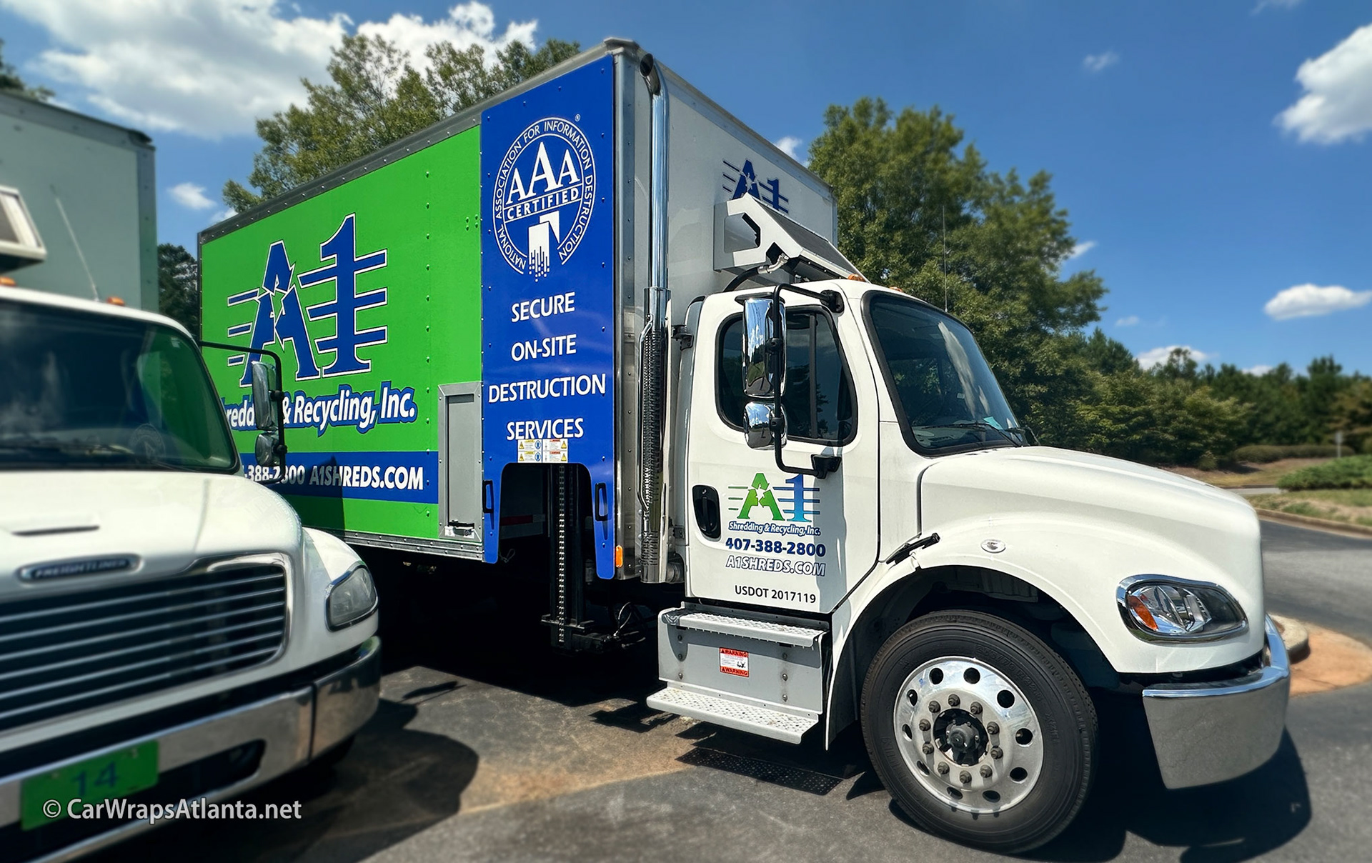 Eye-Catching Fleet Wraps for A1 Shredding and Recycling