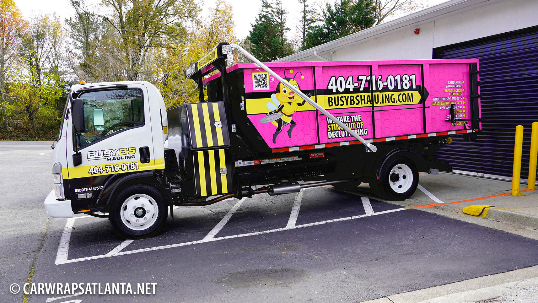 Side view of the full Isuzu Hauling Truck wrap showcasing maximum coverage and high resolution.