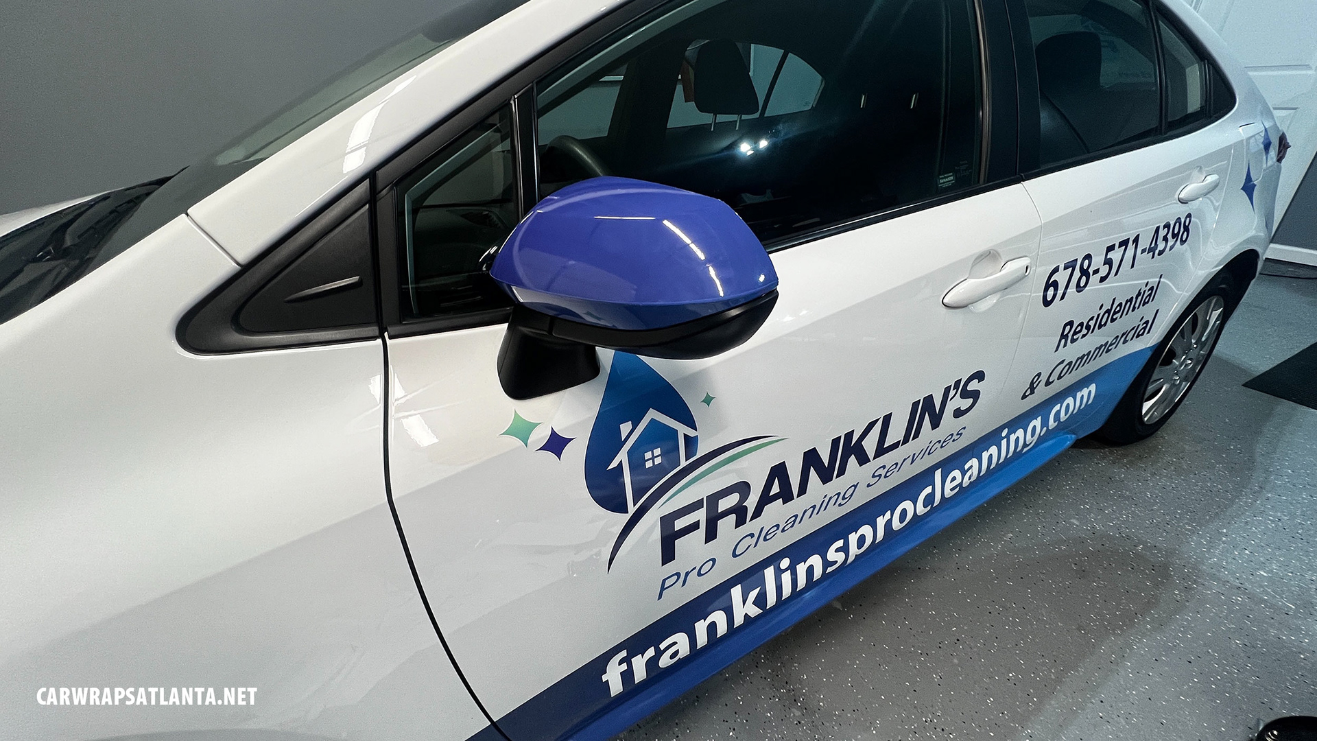 Spot graphics and partial wrap for a Cleaning Service company in Atlanta.