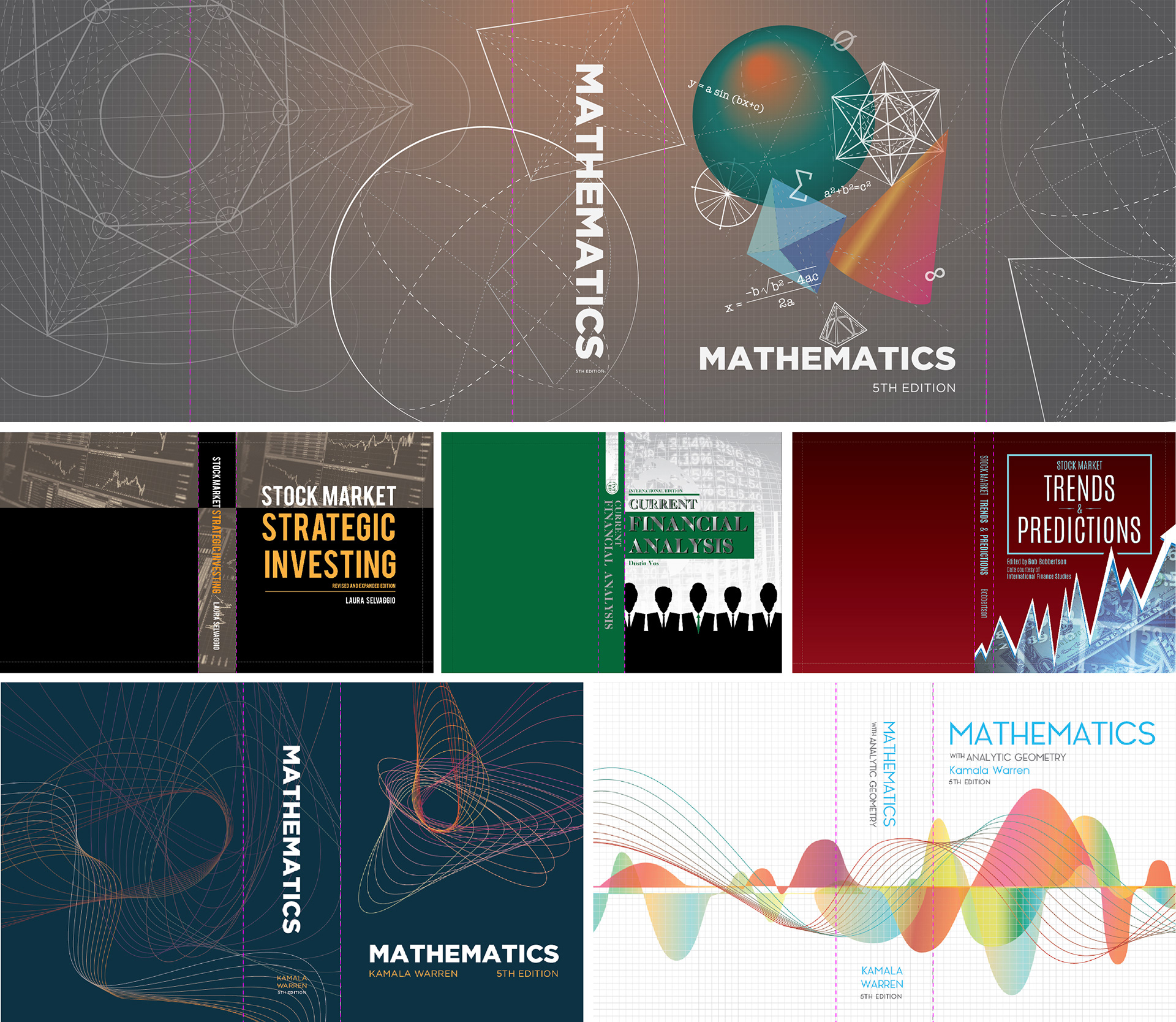 Various Book Covers for Commercials