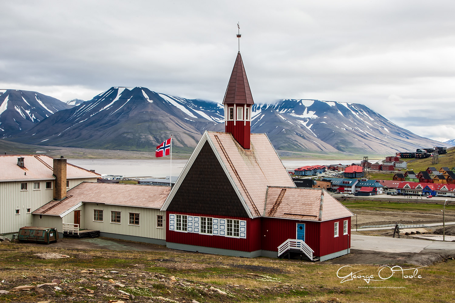 Longyearbyen Town in Spitsbergen, Svalbard.