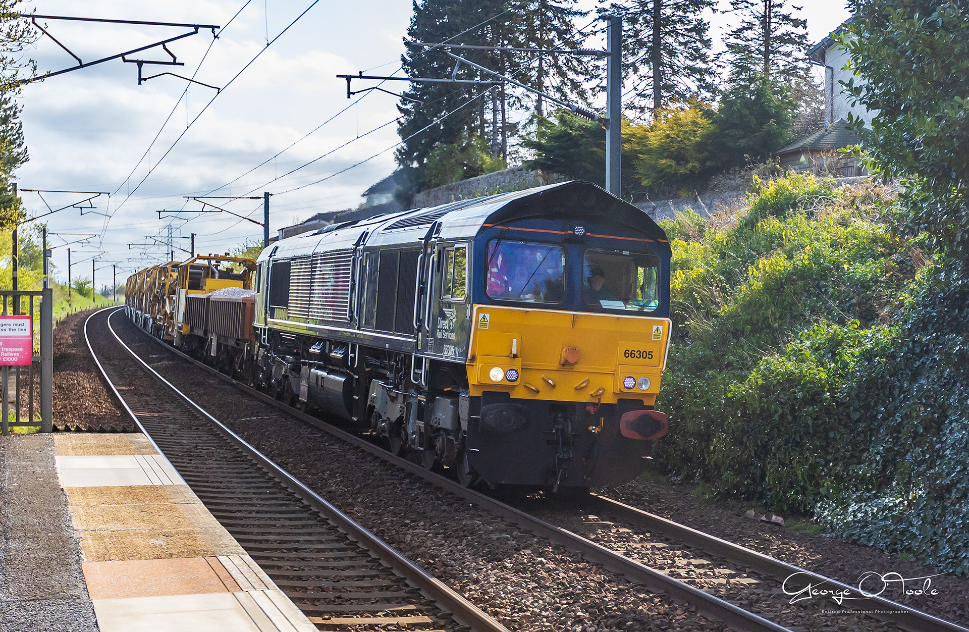 66305 Class 66 Direct Rail Services at Kirknewton