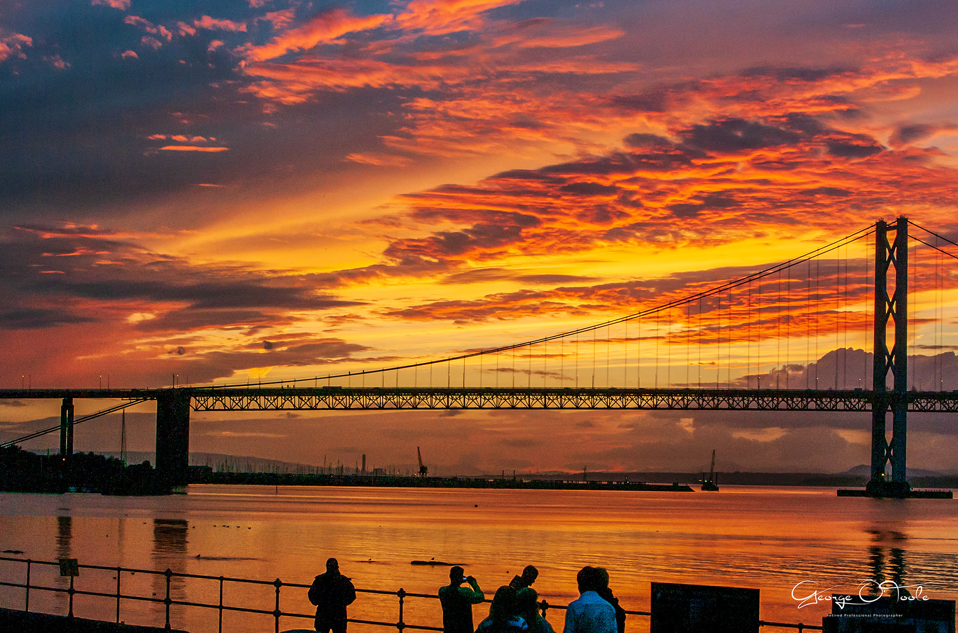 Sunset on the Forth Road Bridge 19082010
