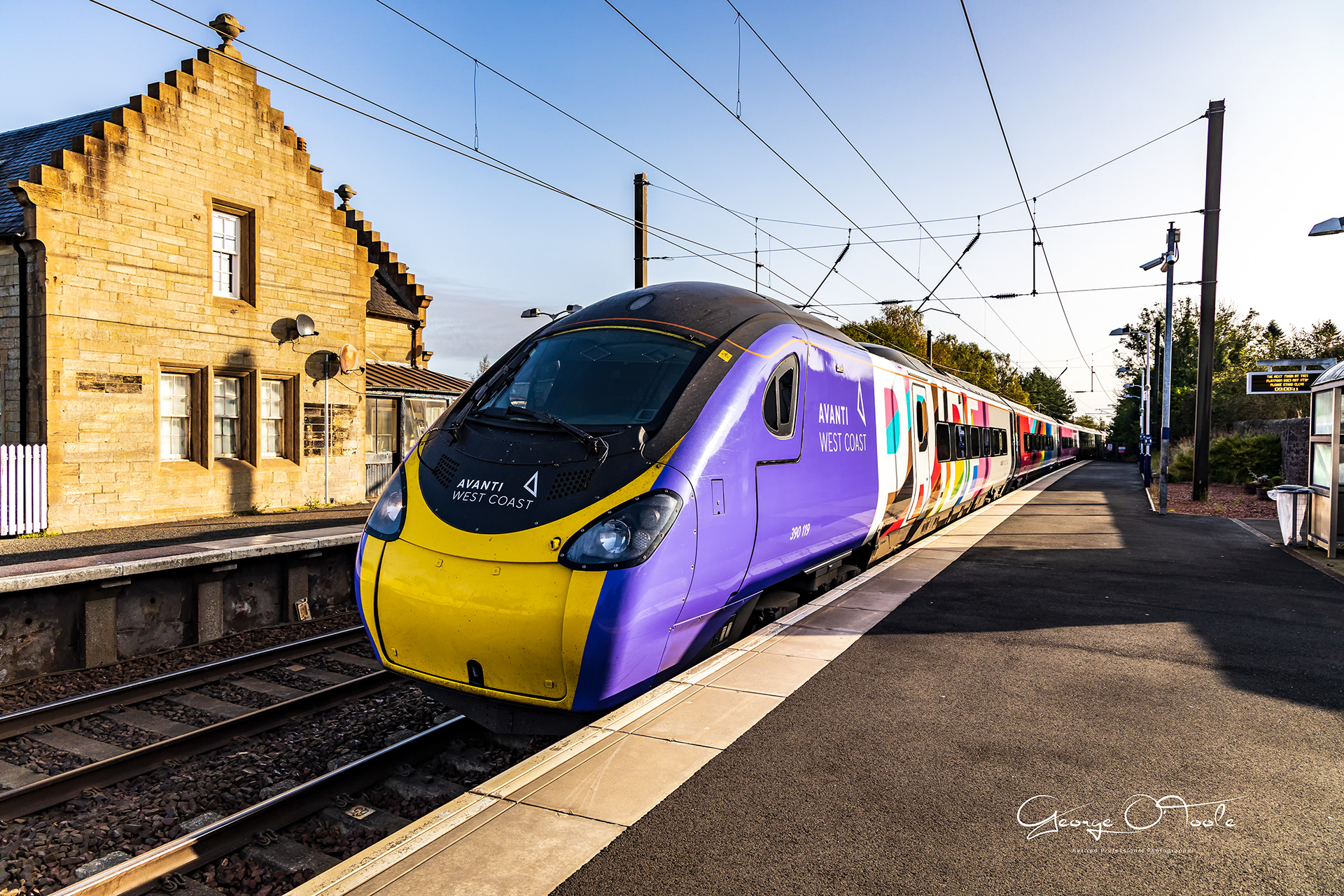 390 119 Class 390 Pendolino Avanti West Coast at Kirknewton