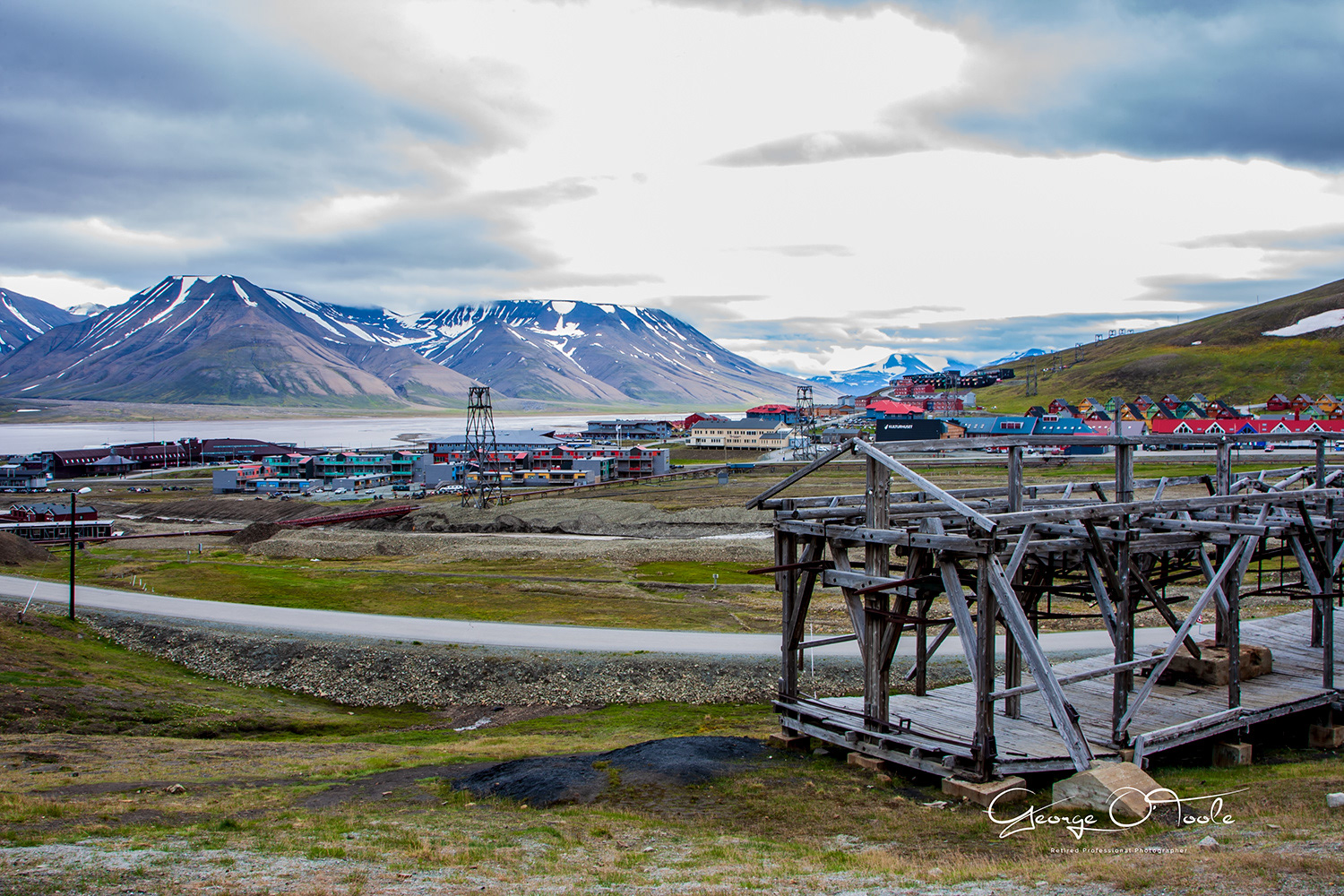 Longyearbyen Town in Spitsbergen, Svalbard.