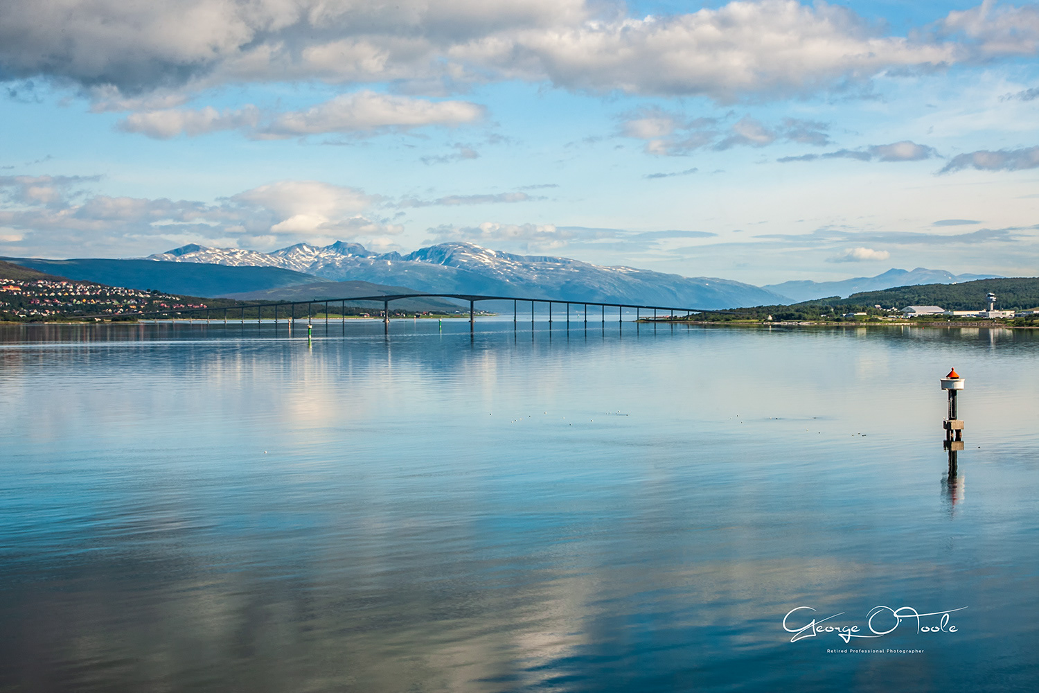 Sandnessund Bridge Tromso Norway.