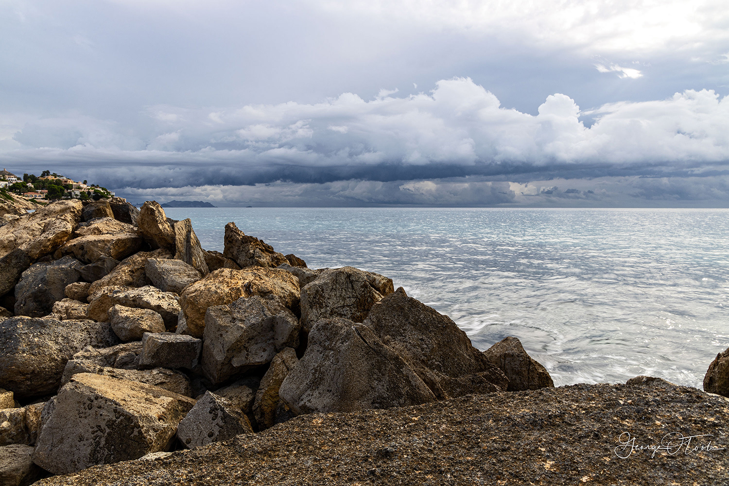 Storm Front arriving Cala-del-Morro Blanc Alicante Spain