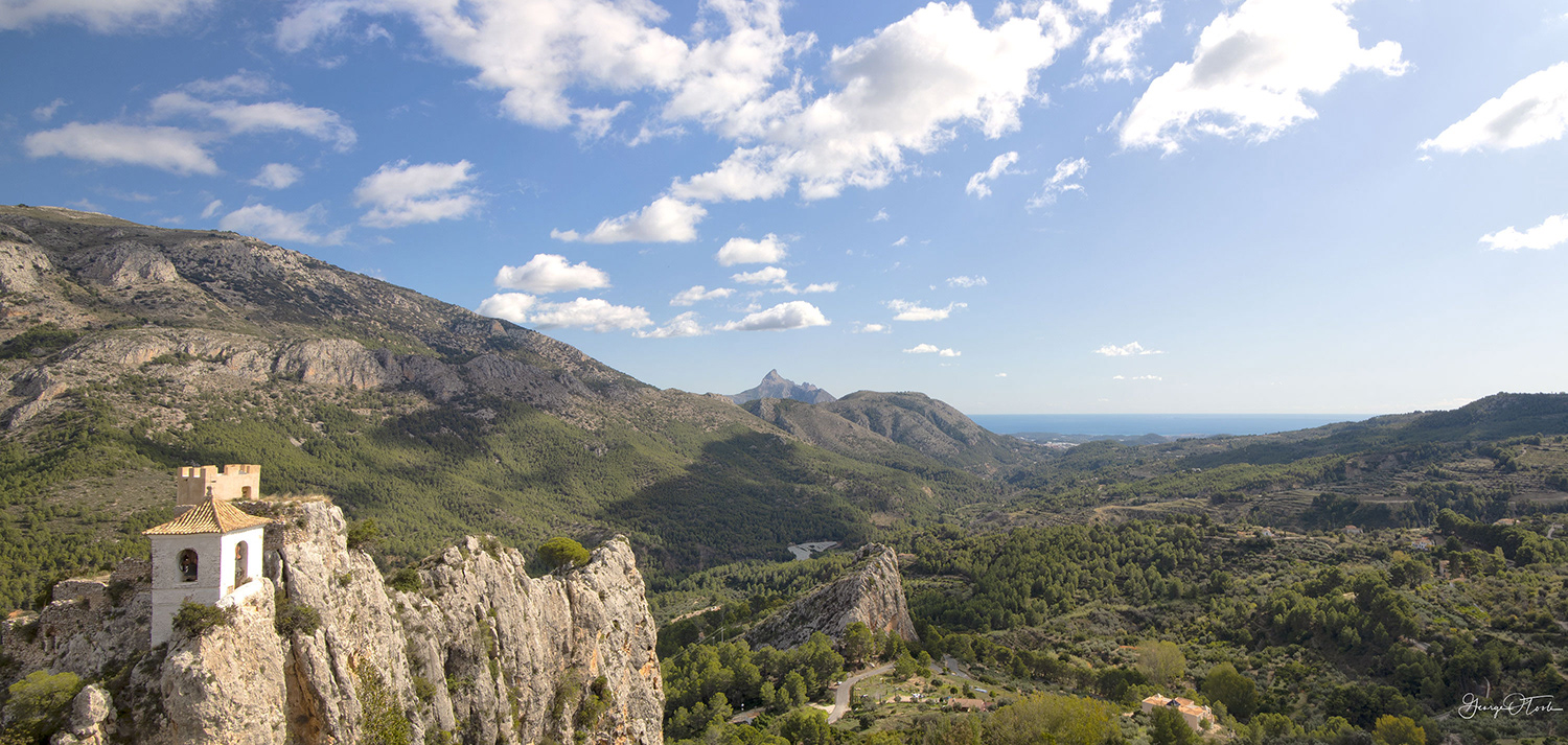 A view from El-Castell-de-Guadalest Alicante Spain Panorama.