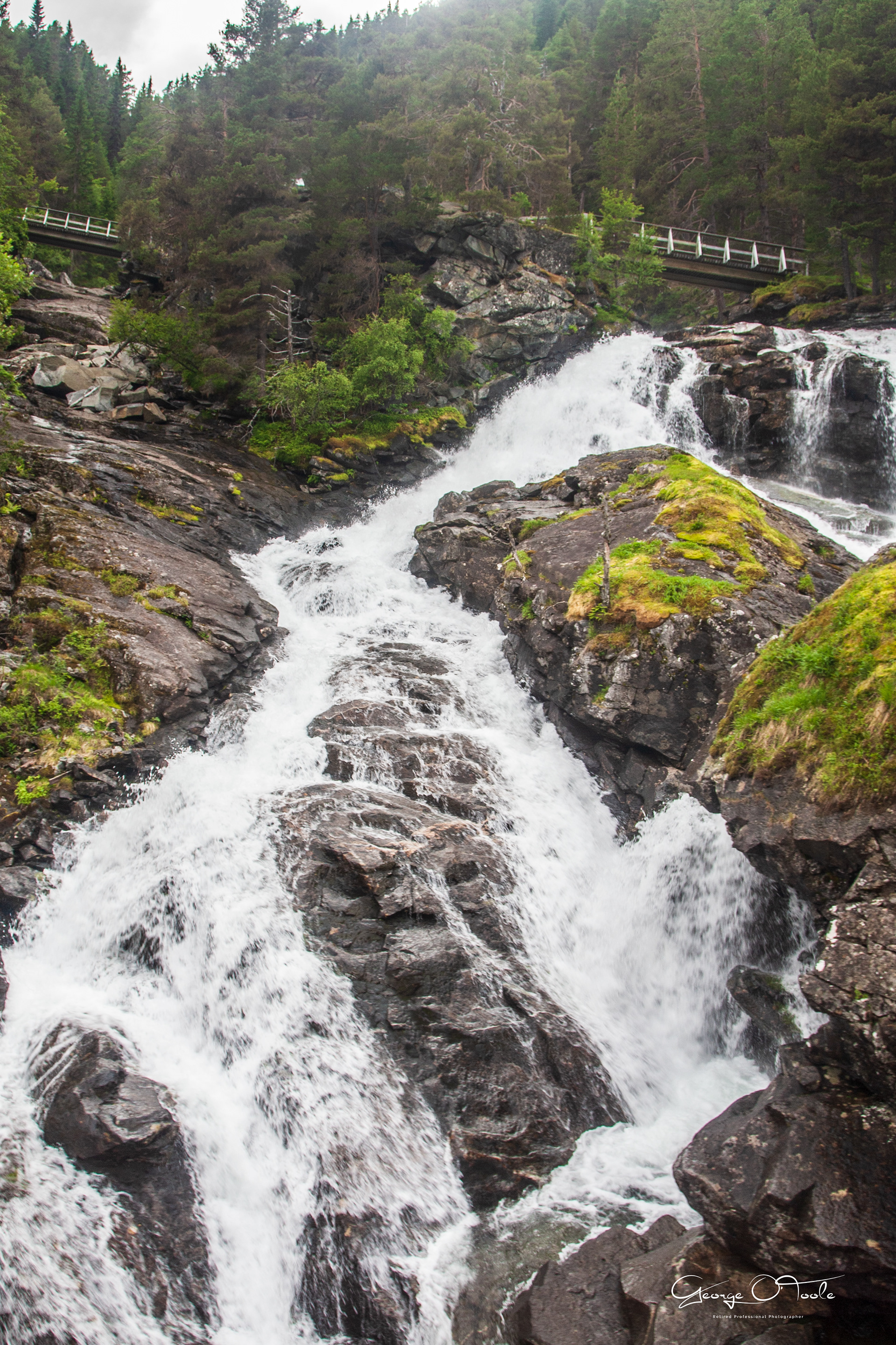Waterfalls of the Rauma River Norway.