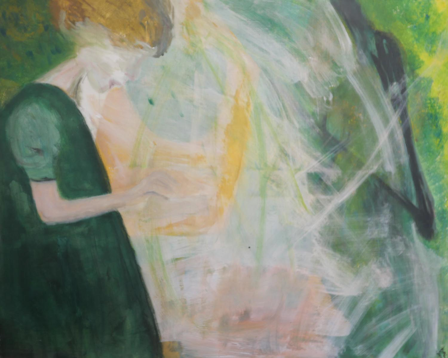 joueuse de harpe - 1mx0,81m - acrylic - 2007