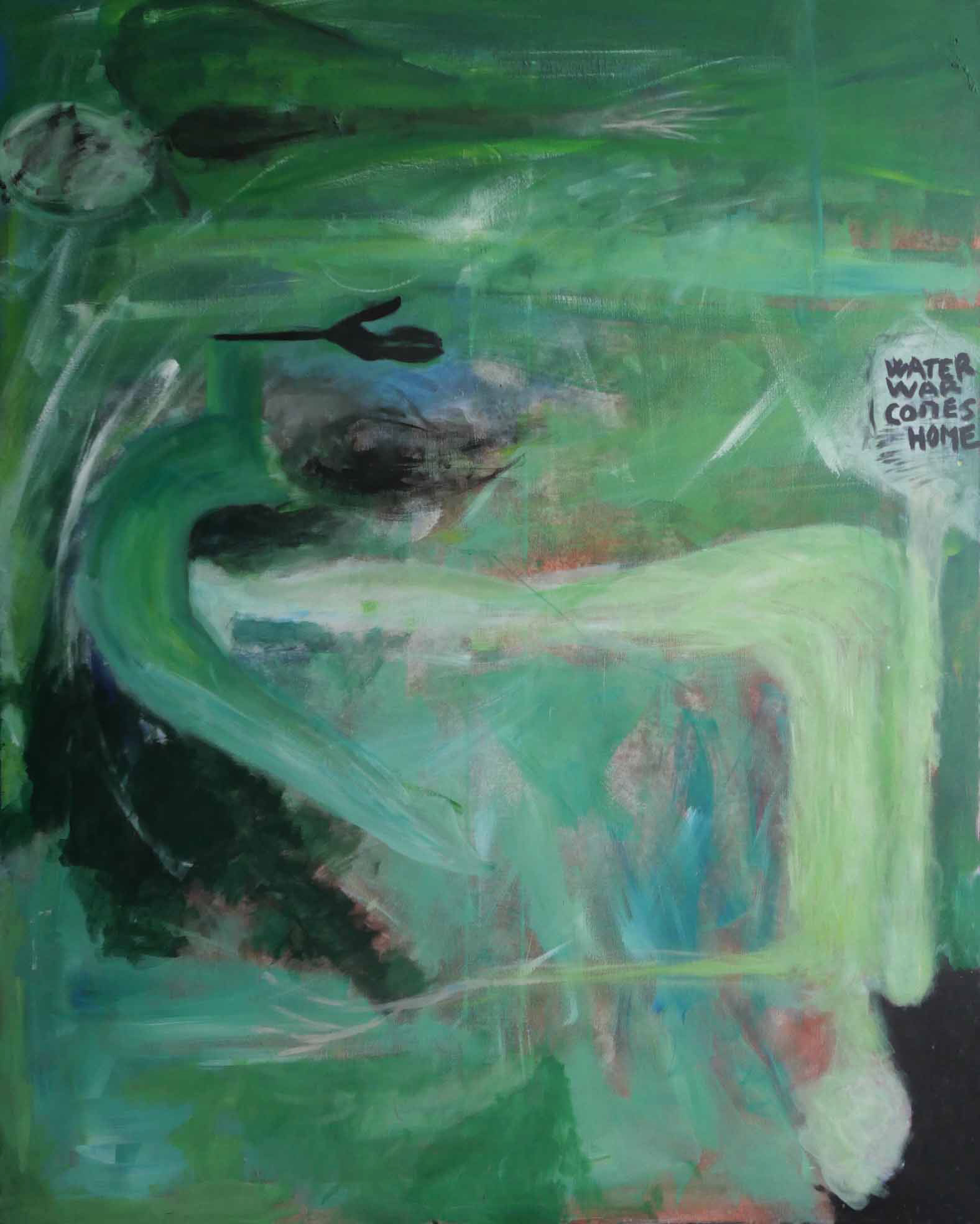 Water war comes home - 1,14mx1,46m - acrylic - 2009