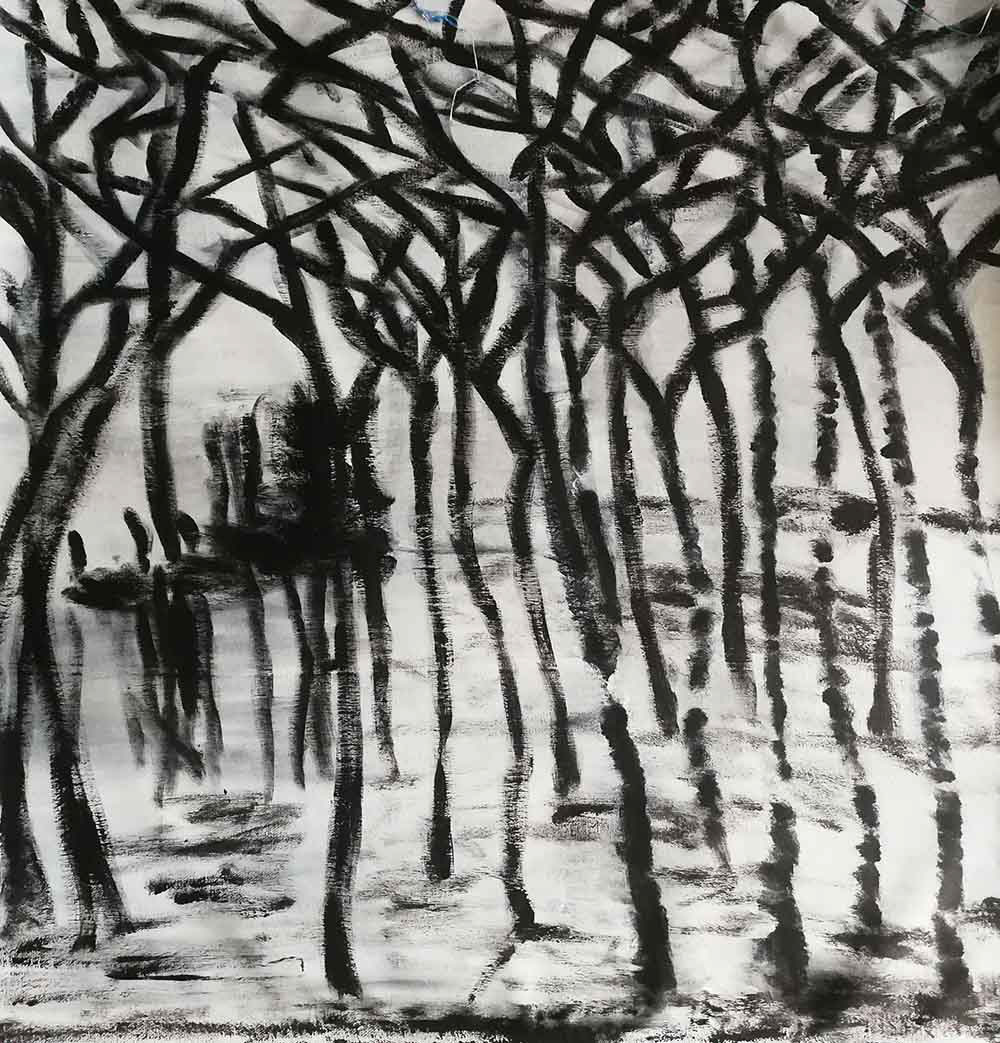 esquisse / pilotis - 0,56mxO,56m - acrylic -