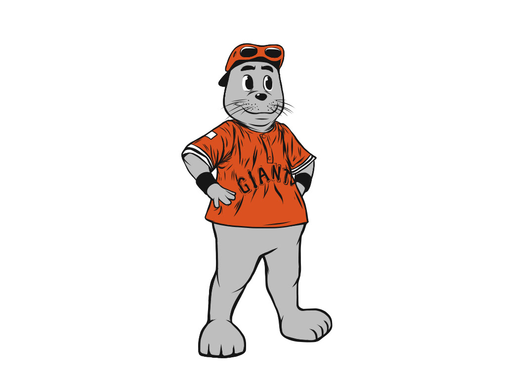 Chibi SF Giants mascot - Lou Seal - Artwork - Nomad Sculpt