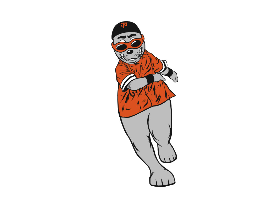 Chibi SF Giants mascot - Lou Seal - Artwork - Nomad Sculpt