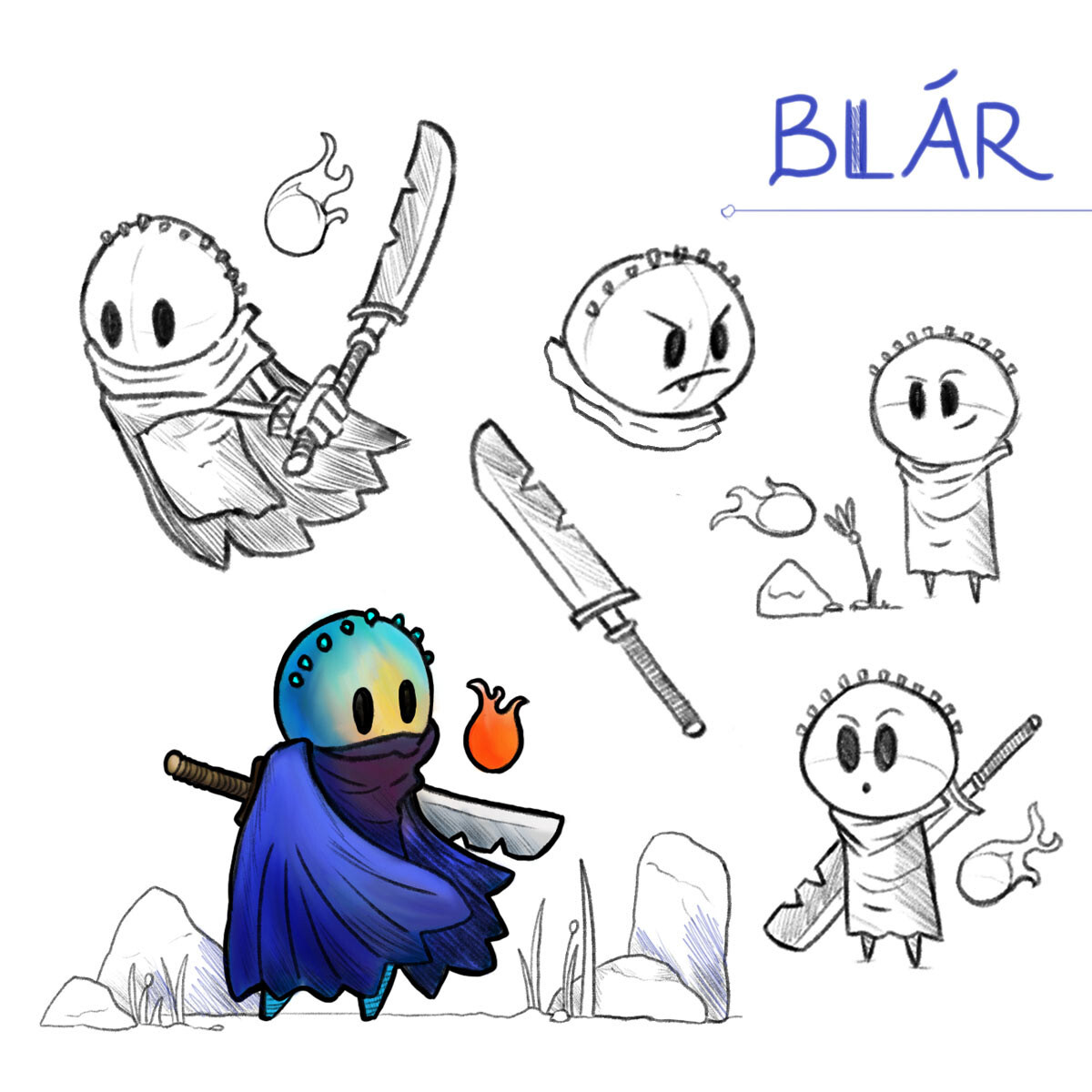 Blar, a creature residing in the Northern caverns of Iceland where he protects his fellow Blues against the Fieroid.
