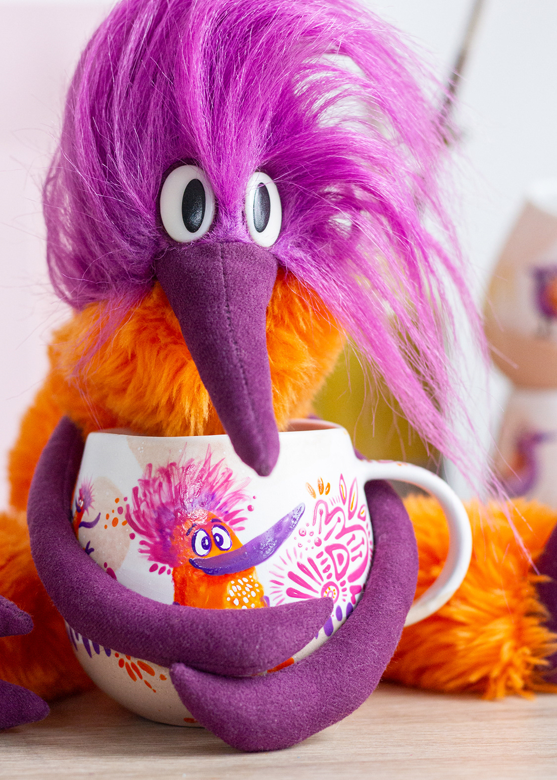 Fred with an unique handpainted "Fred-mug"