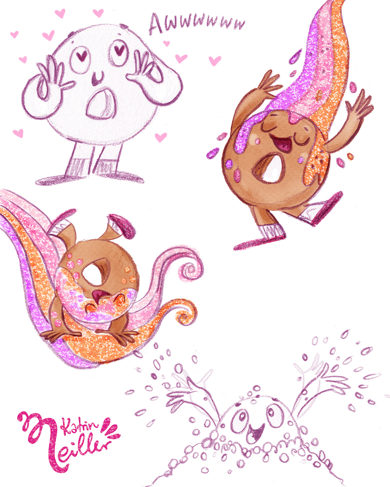 More sketches of Coco and colour tests