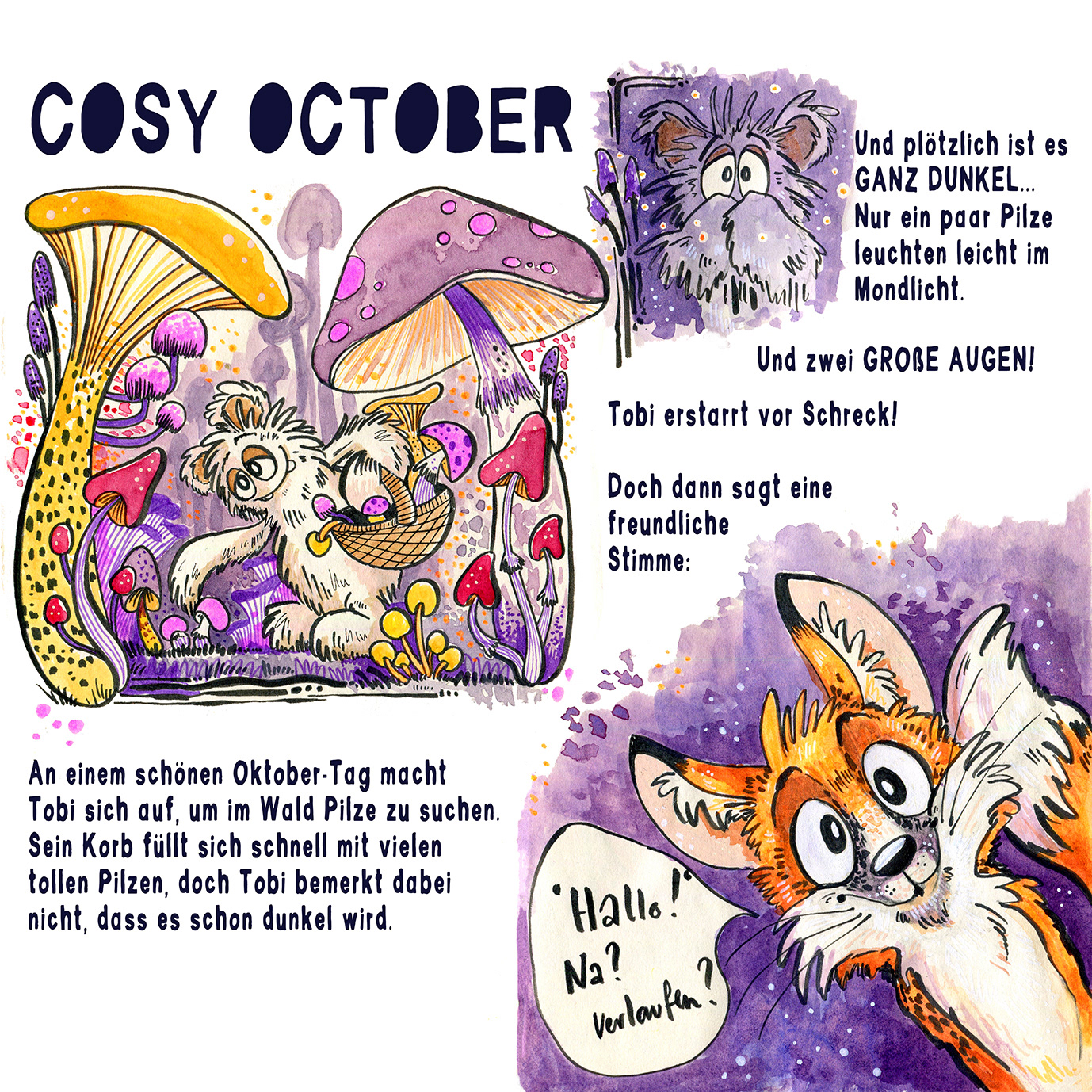 'Cosy October' Sketchbook Comic