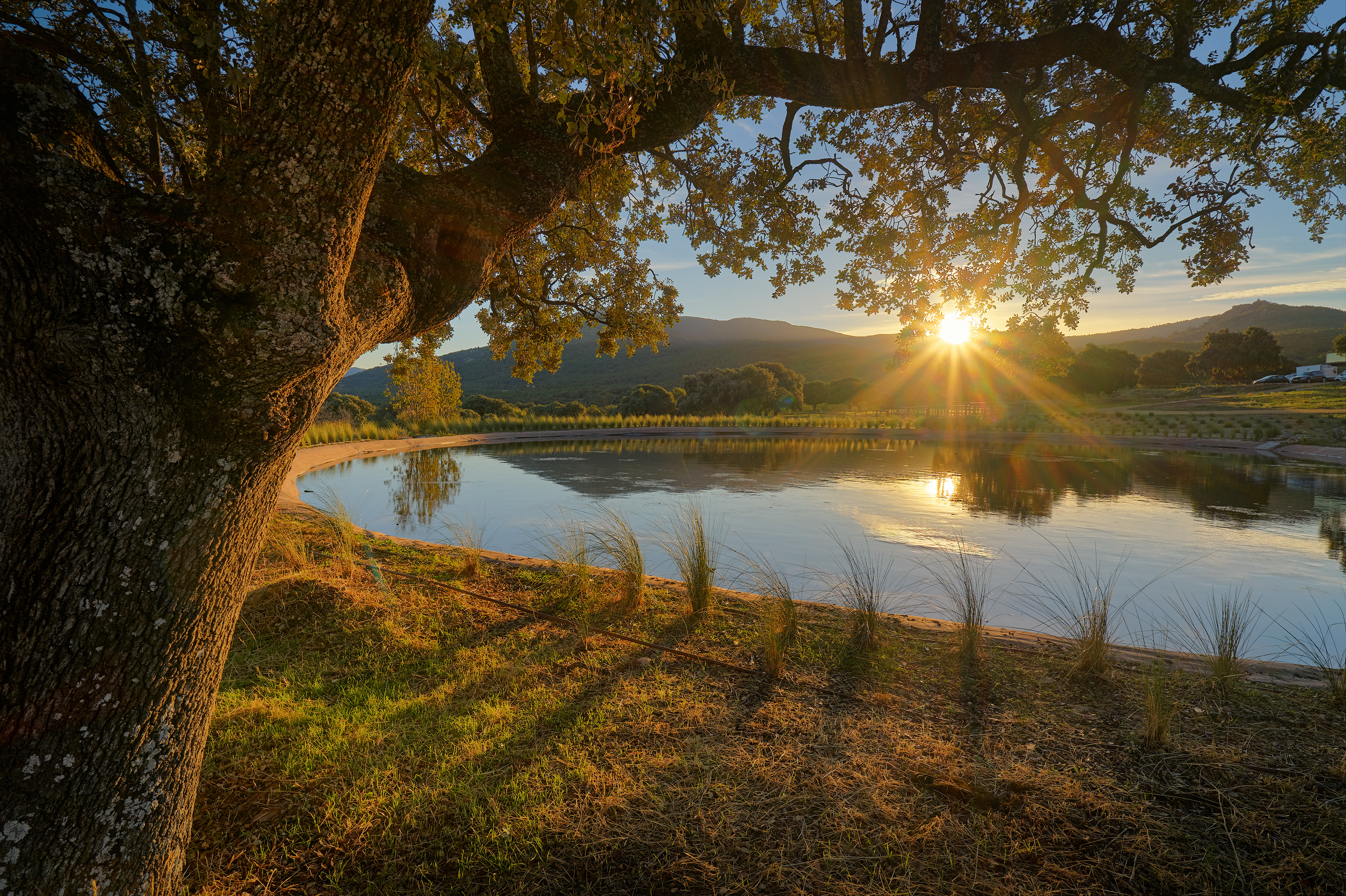 Puesta de sol en el lago