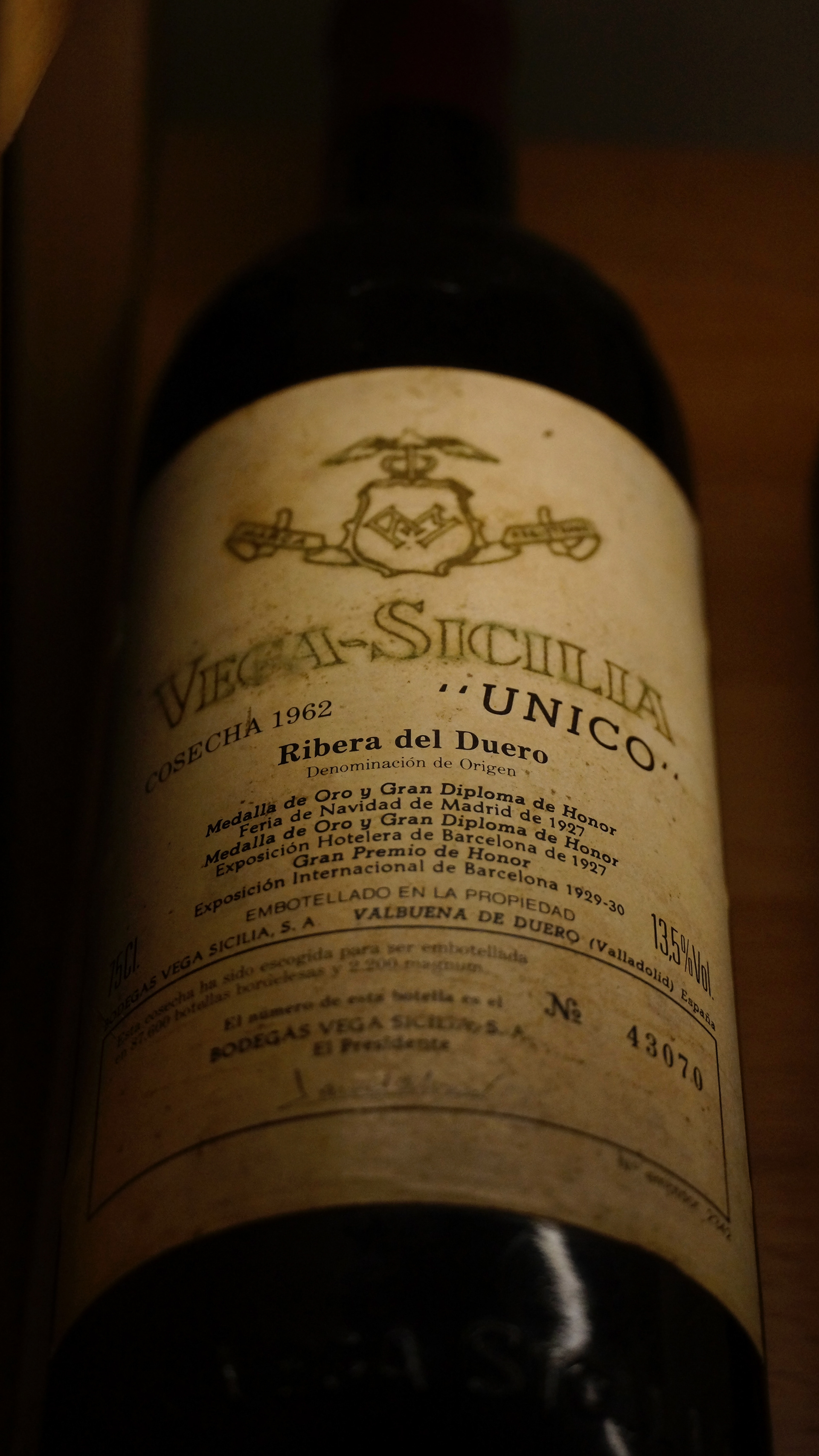 Vega Sicilia Unico, 1962