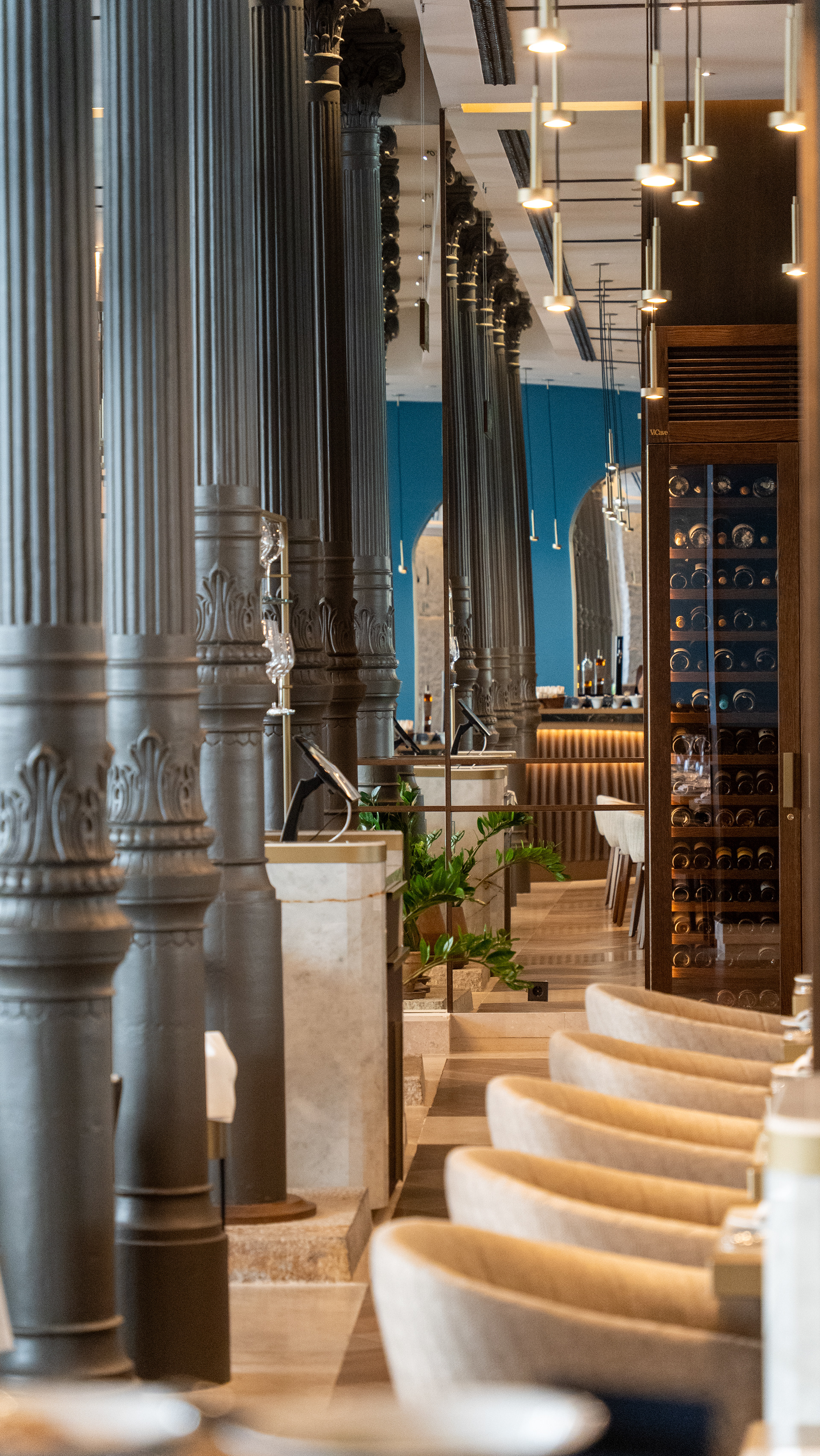 Las columnas del salón principal