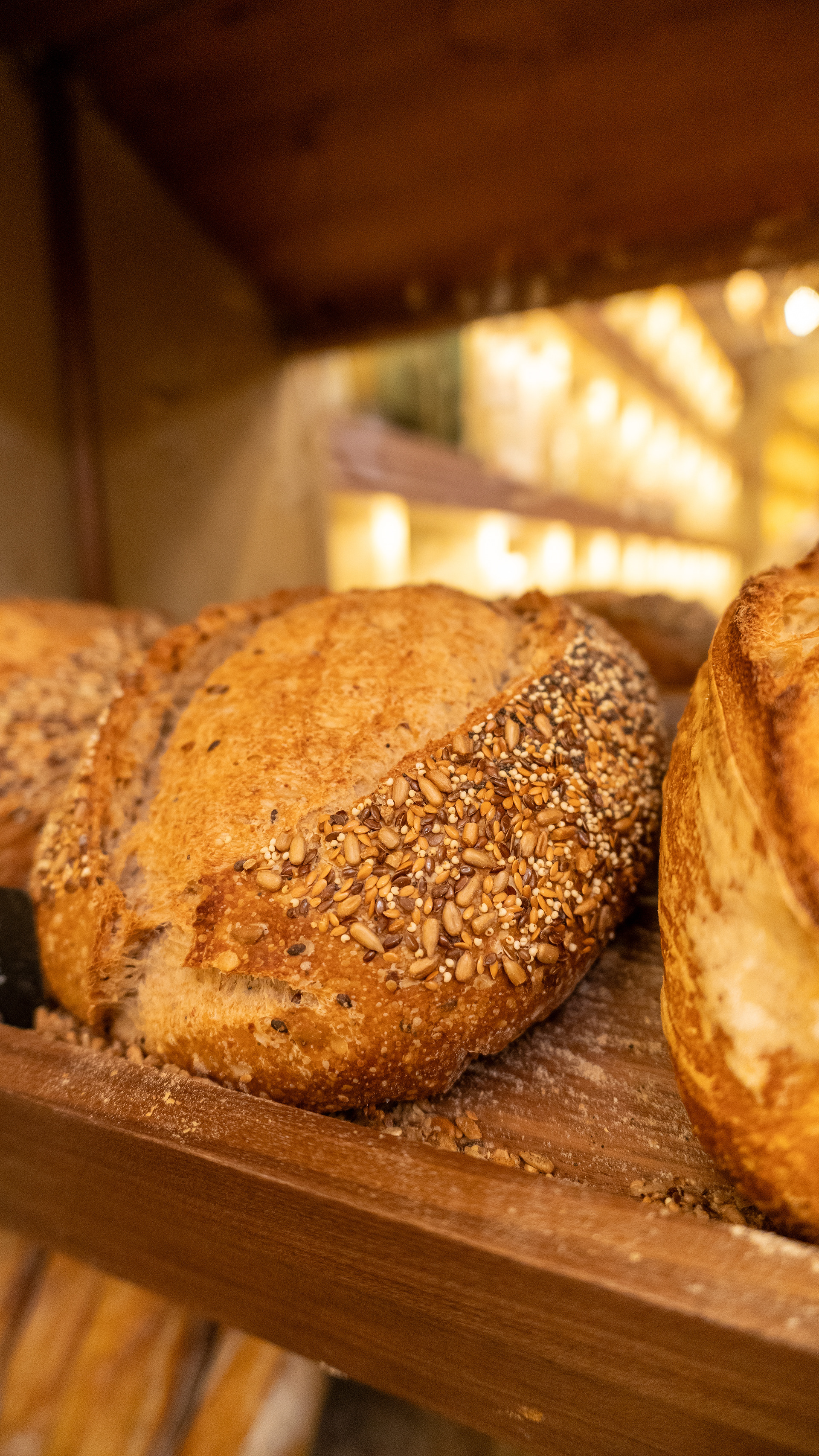 Pan de semillas hecho en el horno de Coque