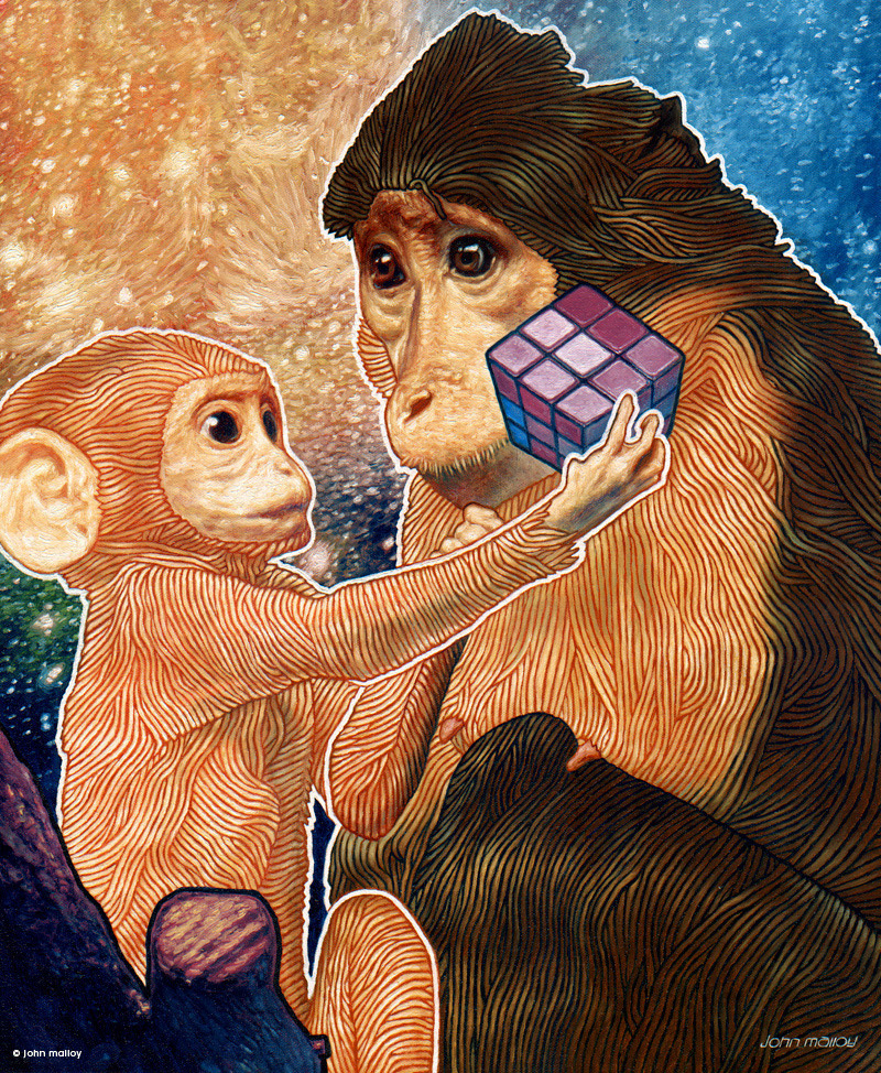 FLuX Original Oil Painting Body Language