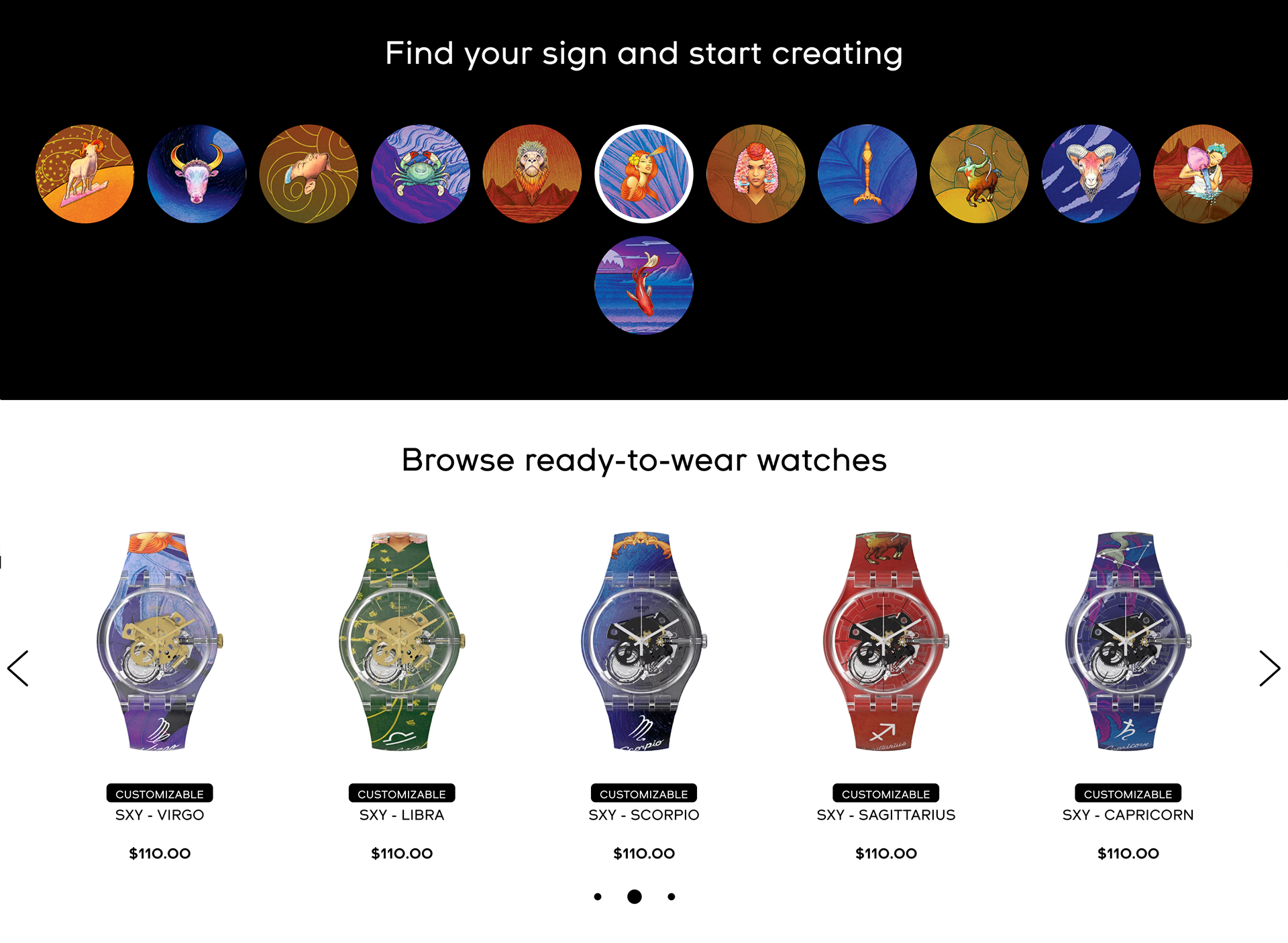 FLuX Original Art for Swatch Zodiac Collection