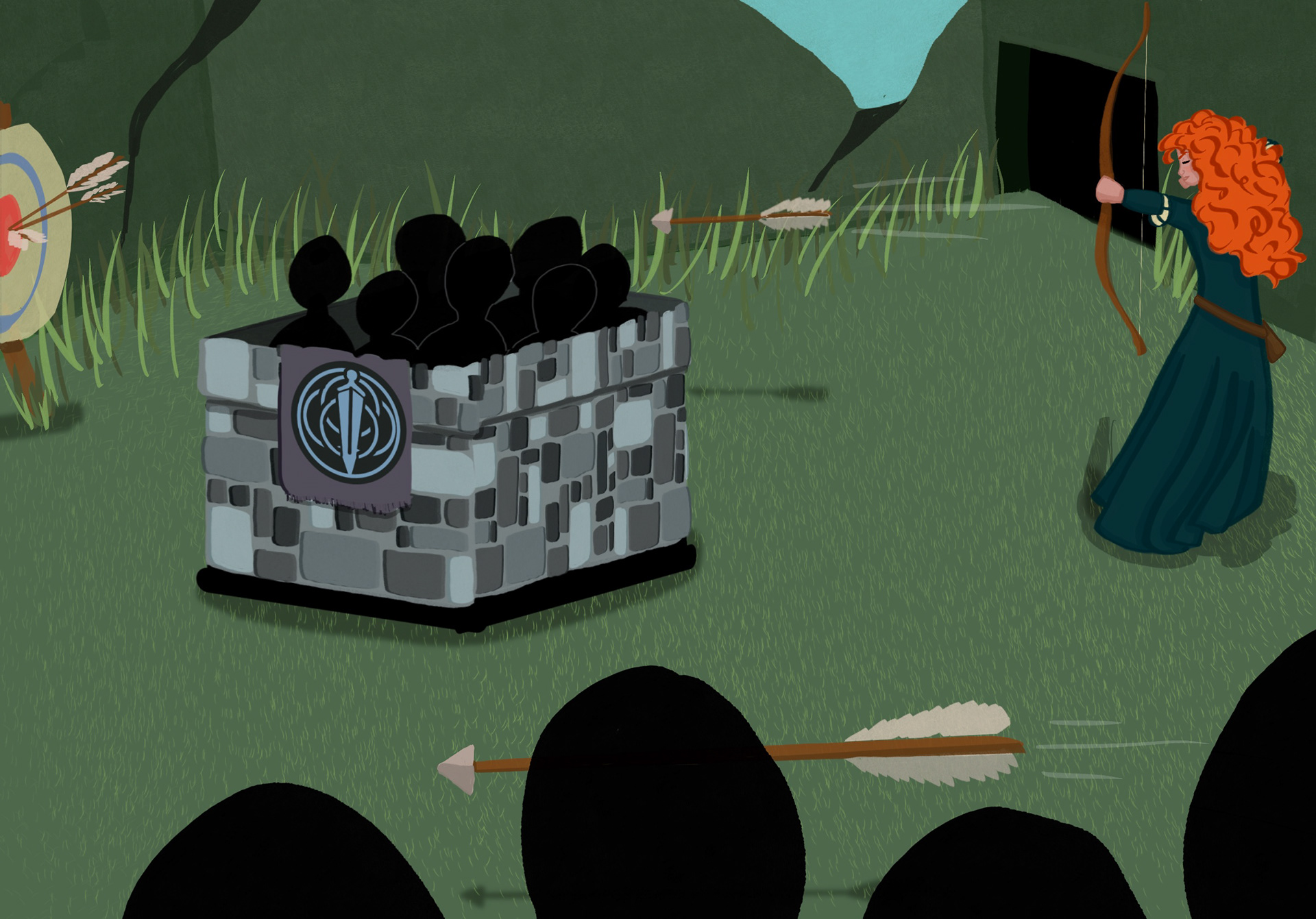 Concept for Archery Scene (Procreate)